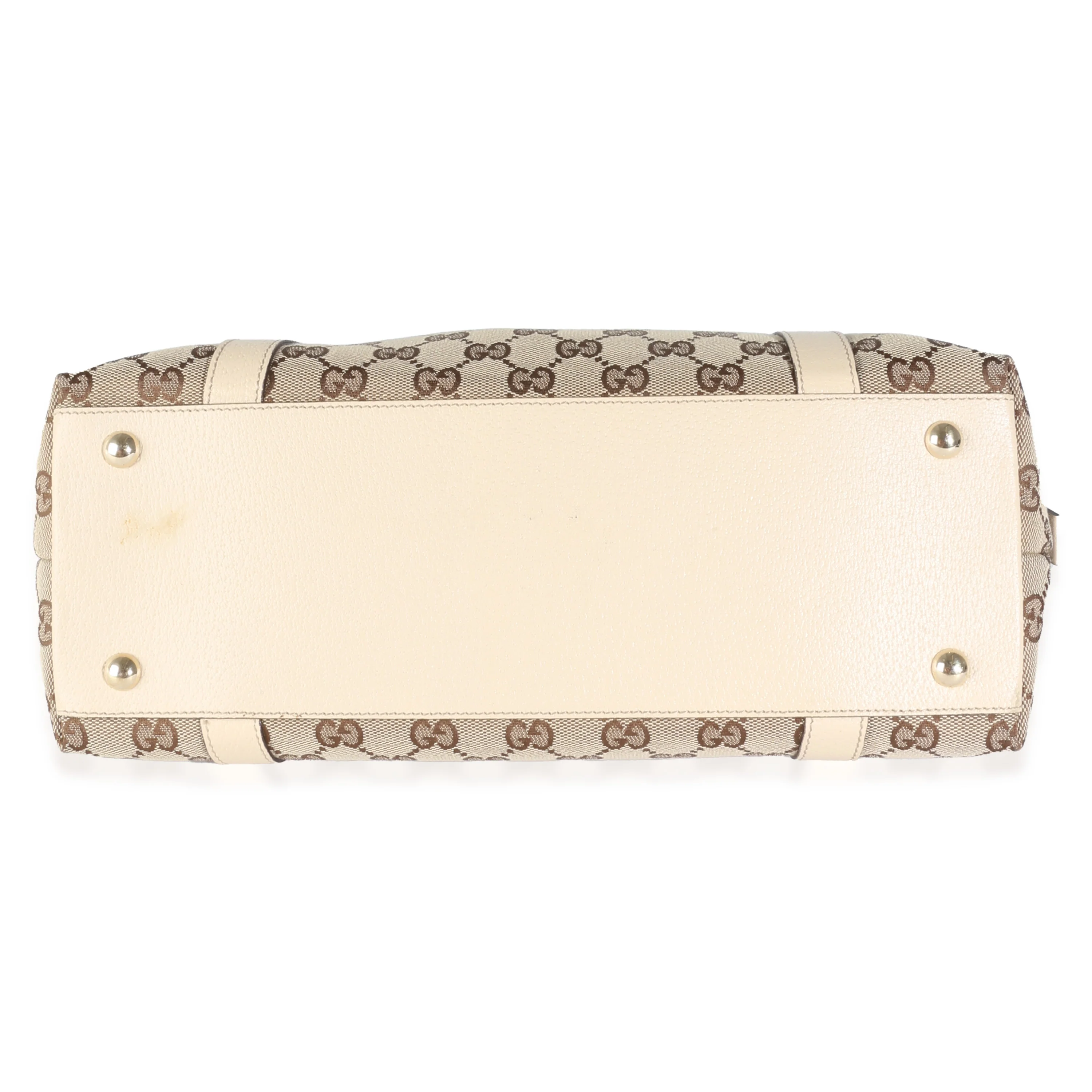 White Beige GG Canvas Abbey Tote - Image 5