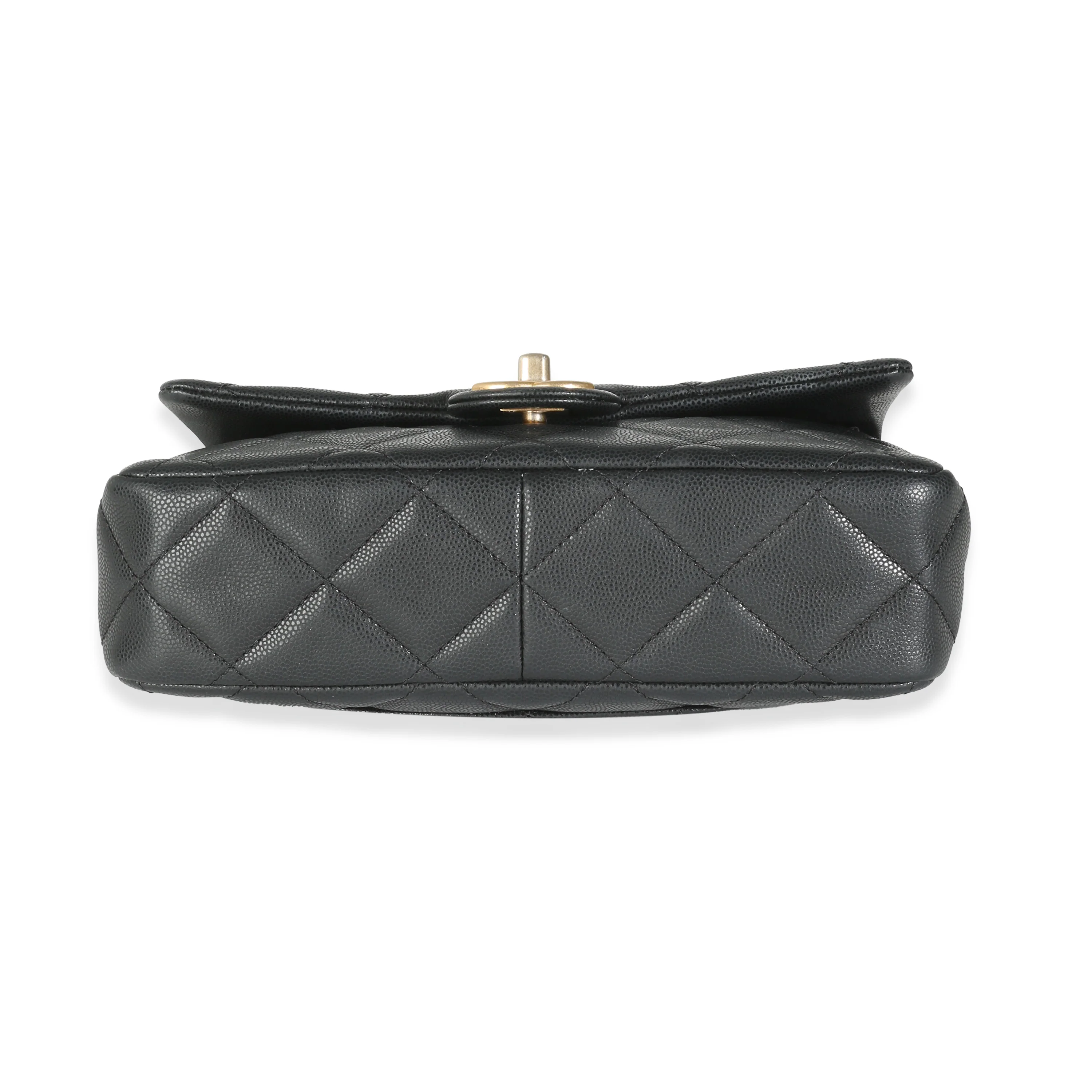 Black Quilted Caviar Multi Chain Messenger Flap Bag - Image 5