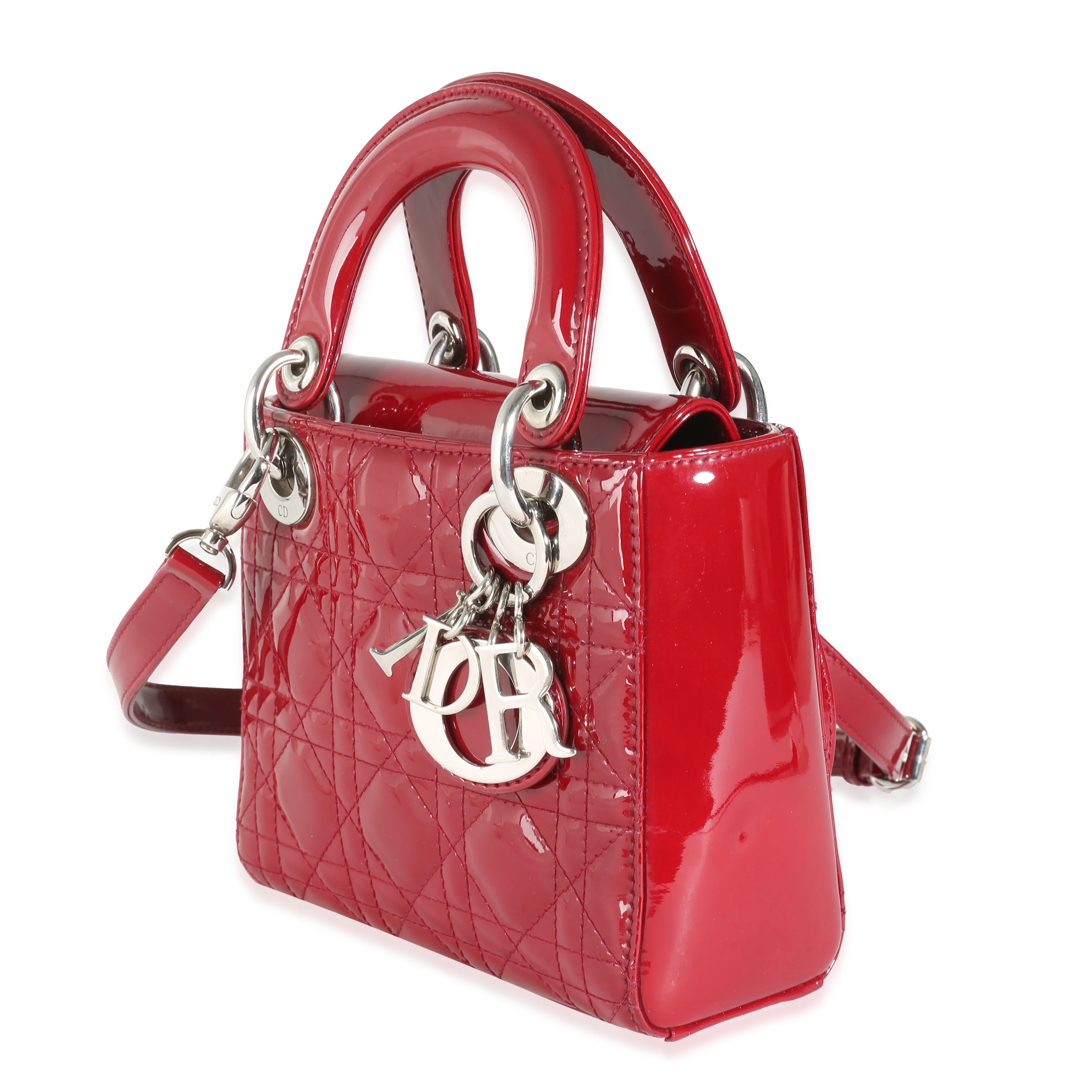Red Patent Cannage Mini Lady Dior - Image 2
