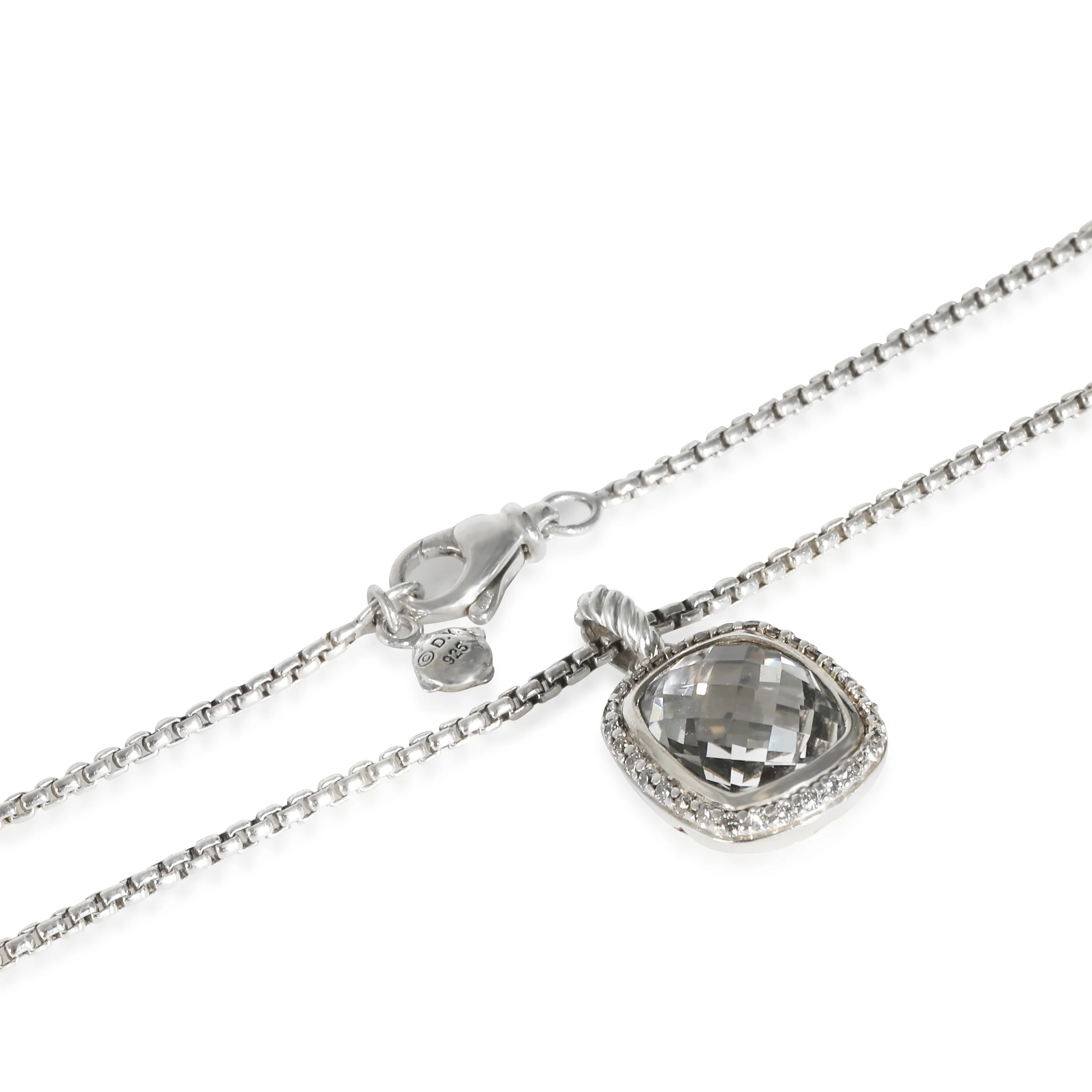 Albion Topaz & Diamond Pendant in Sterling Silver 0.27 CTW - Image 3