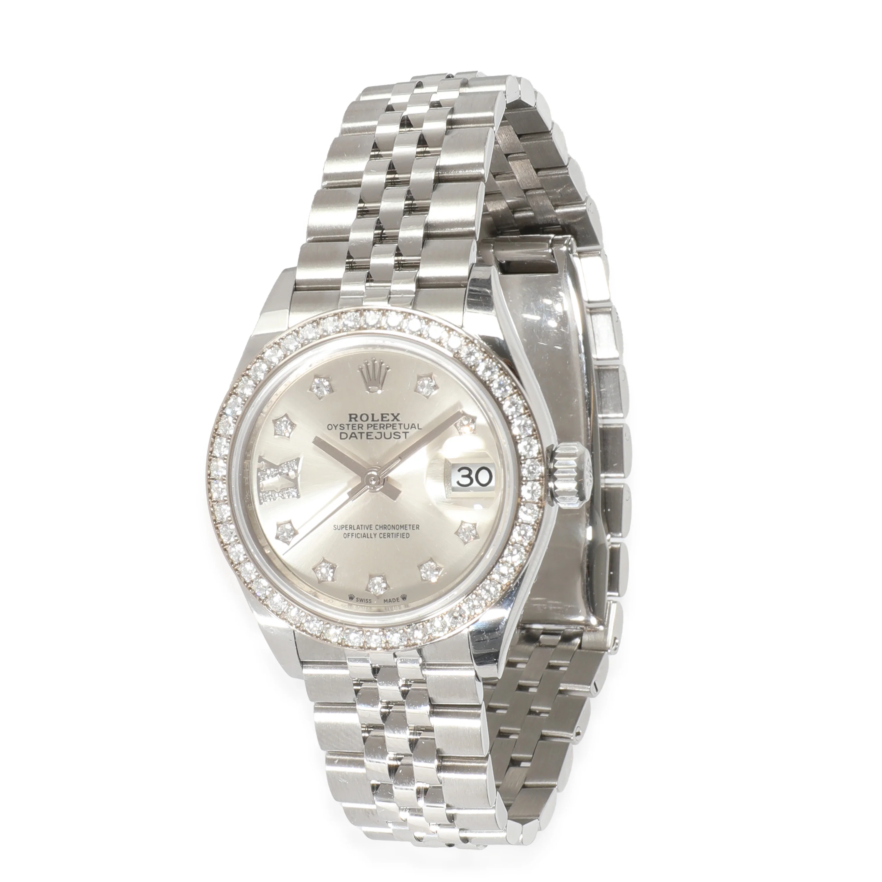 Datejust 28 279384RBR Womens Watch in 18kt Stainless Steel/White Gold