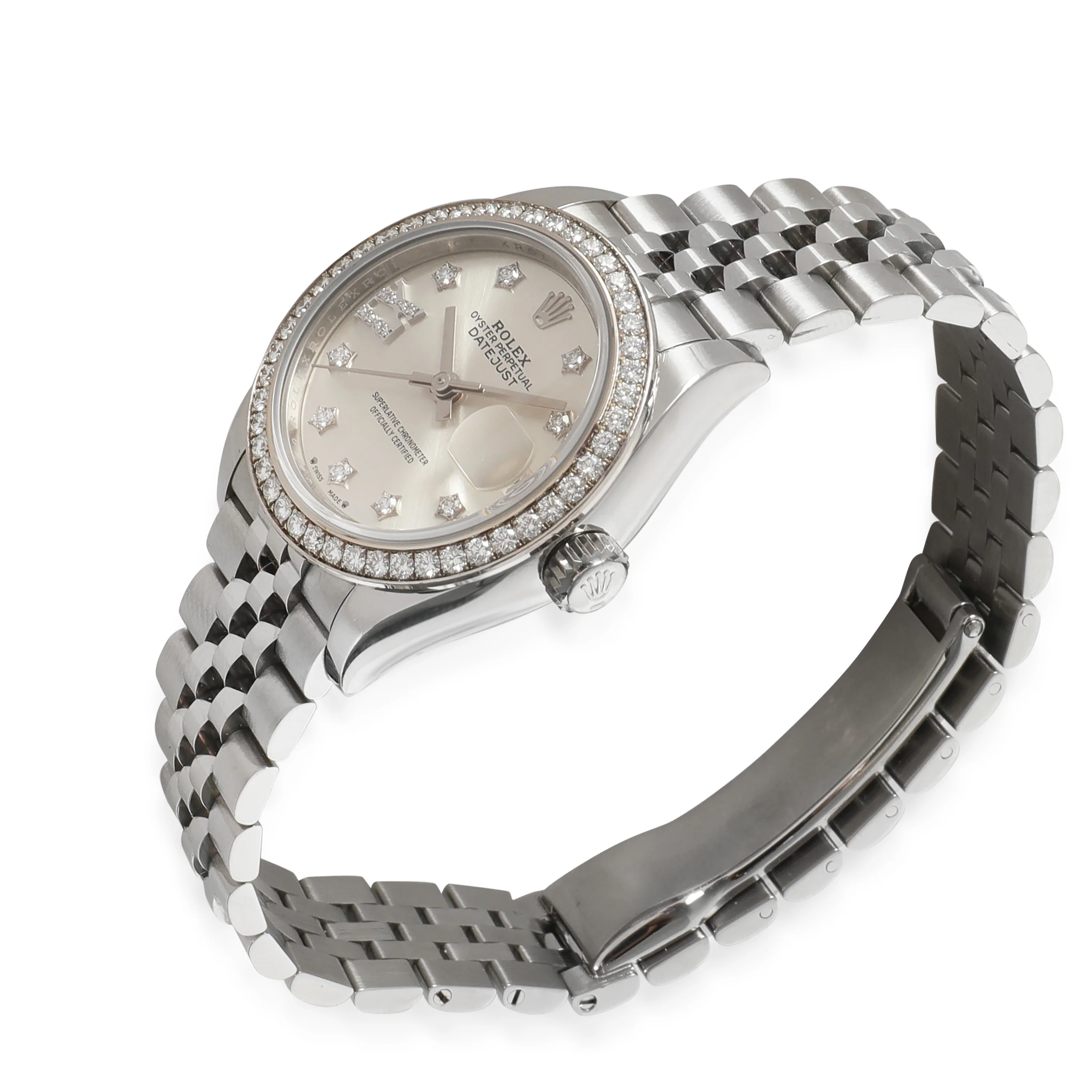 Datejust 28 279384RBR Womens Watch in 18kt Stainless Steel/White Gold - Image 3