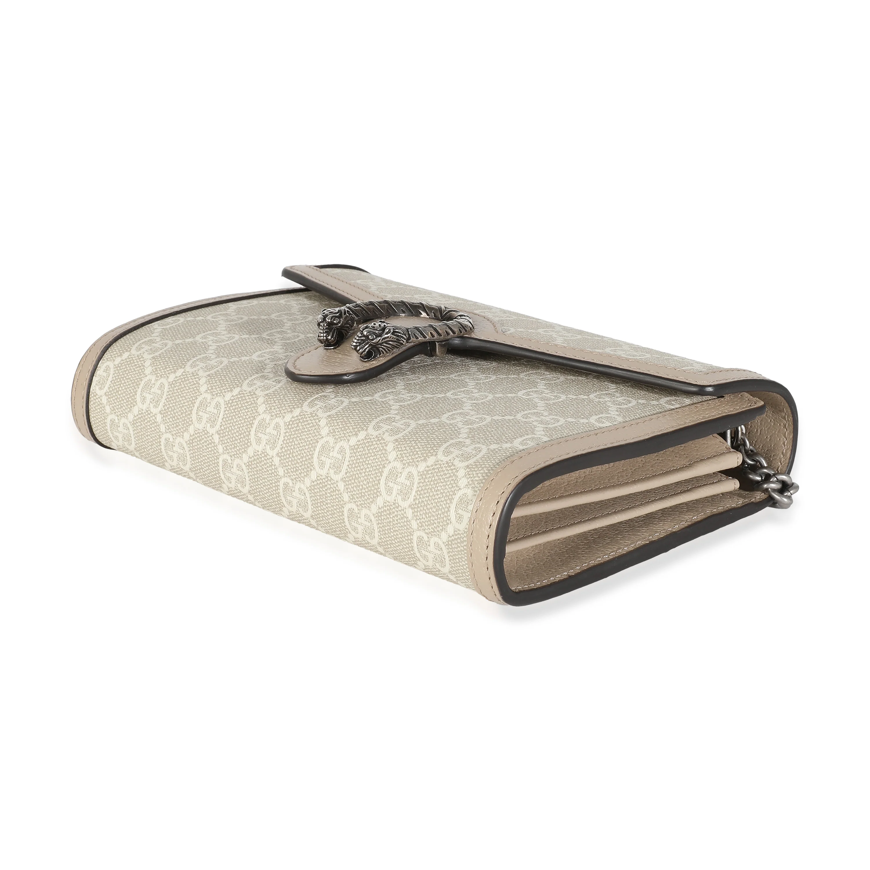 Beige White GG Supreme Canvas Dionysus Mini Chain Wallet - Image 5