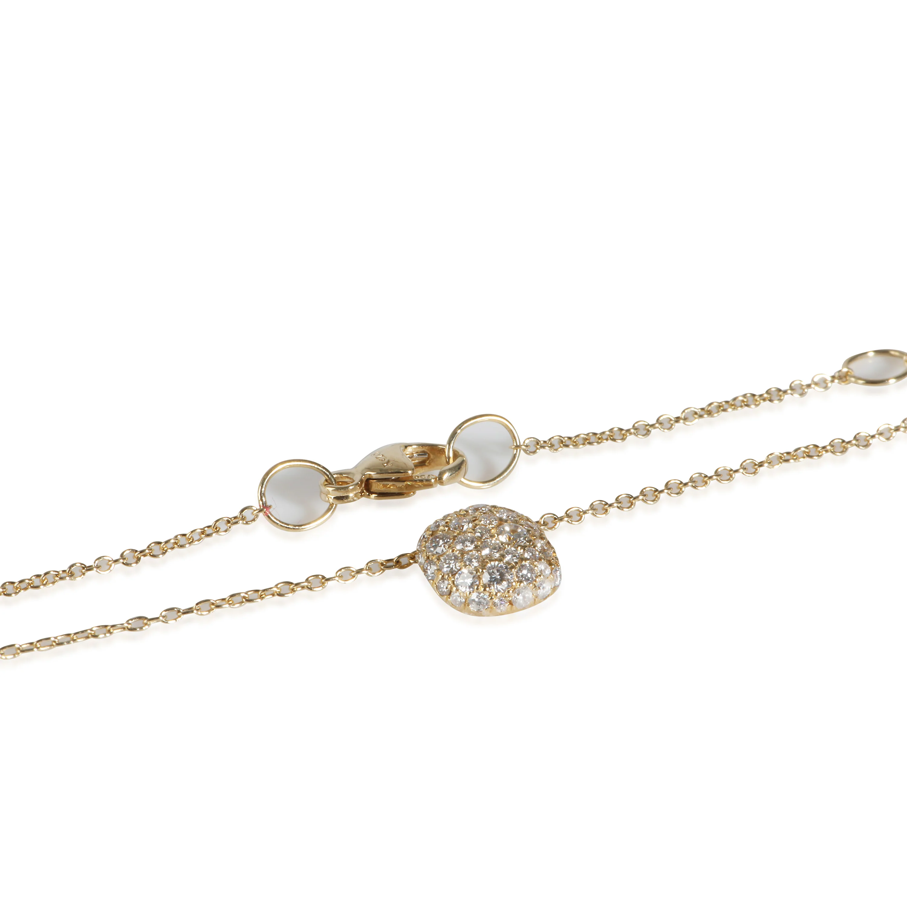 Petite Pave Pendant in 18k Yellow Gold 0.39 CTW - Image 3