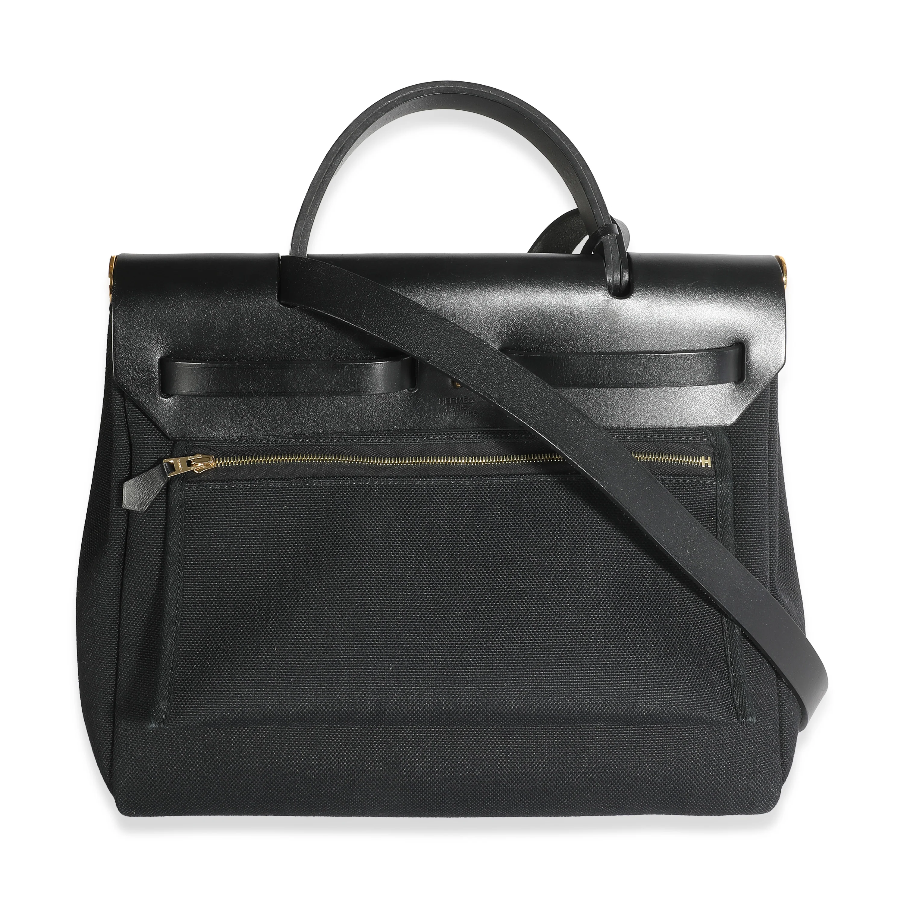 Black Military Toile Vache Hunter Herbag Zip Retourne 31 PM GHW - Image 4