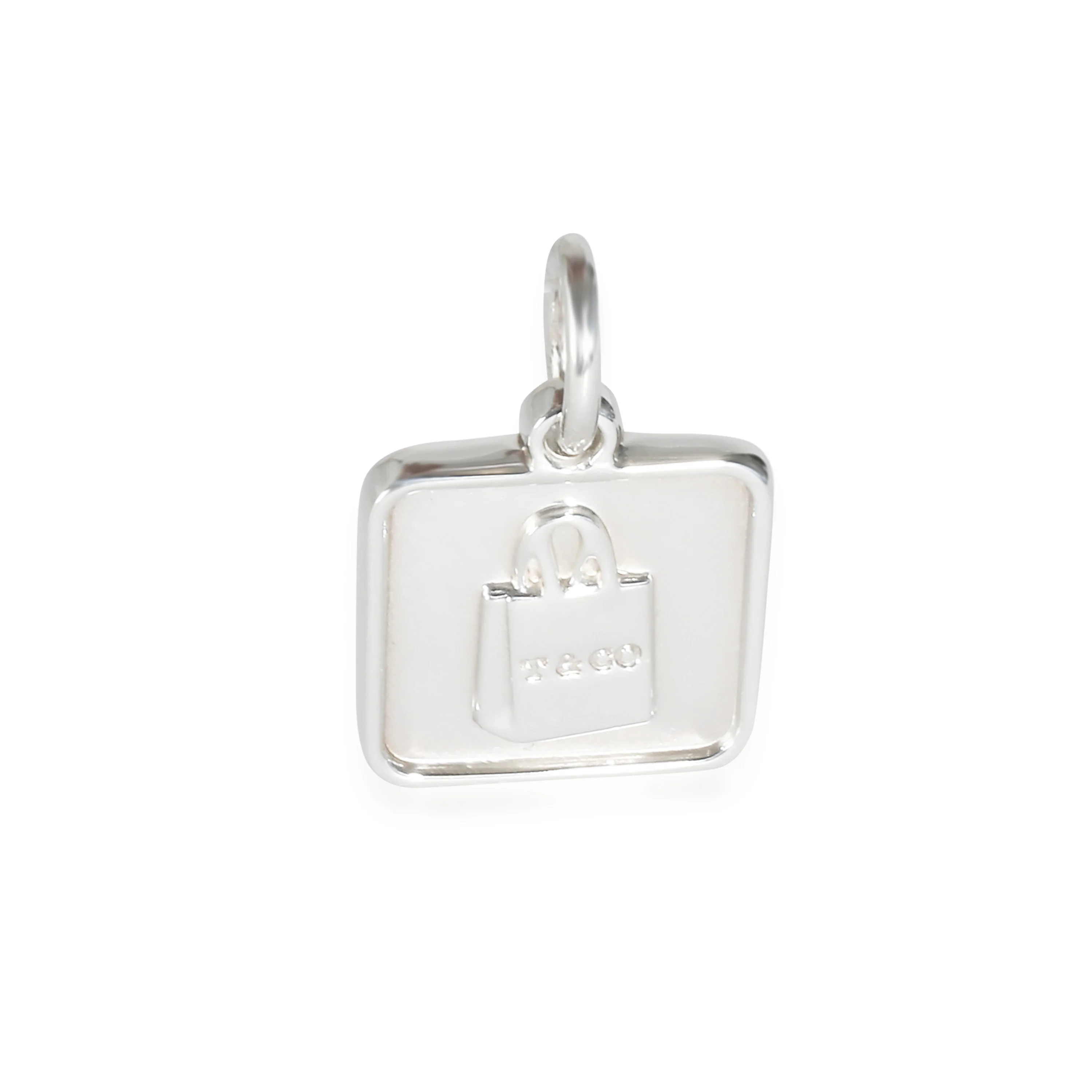 Shopping Bag Charm in Sterling Silver