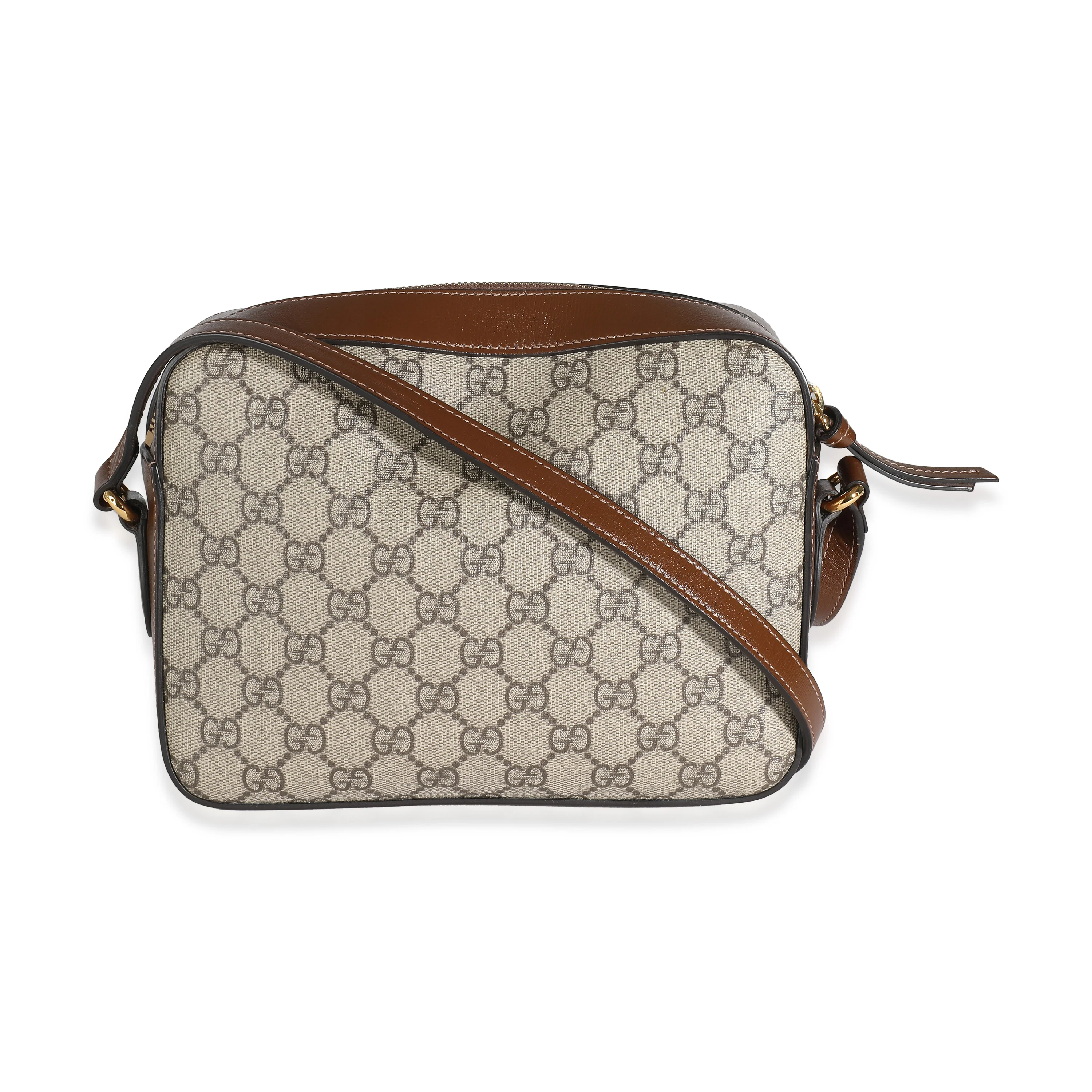 Beige Brown GG Supreme Monogram Small Horsebit 1955 Shoulder Bag - Image 4