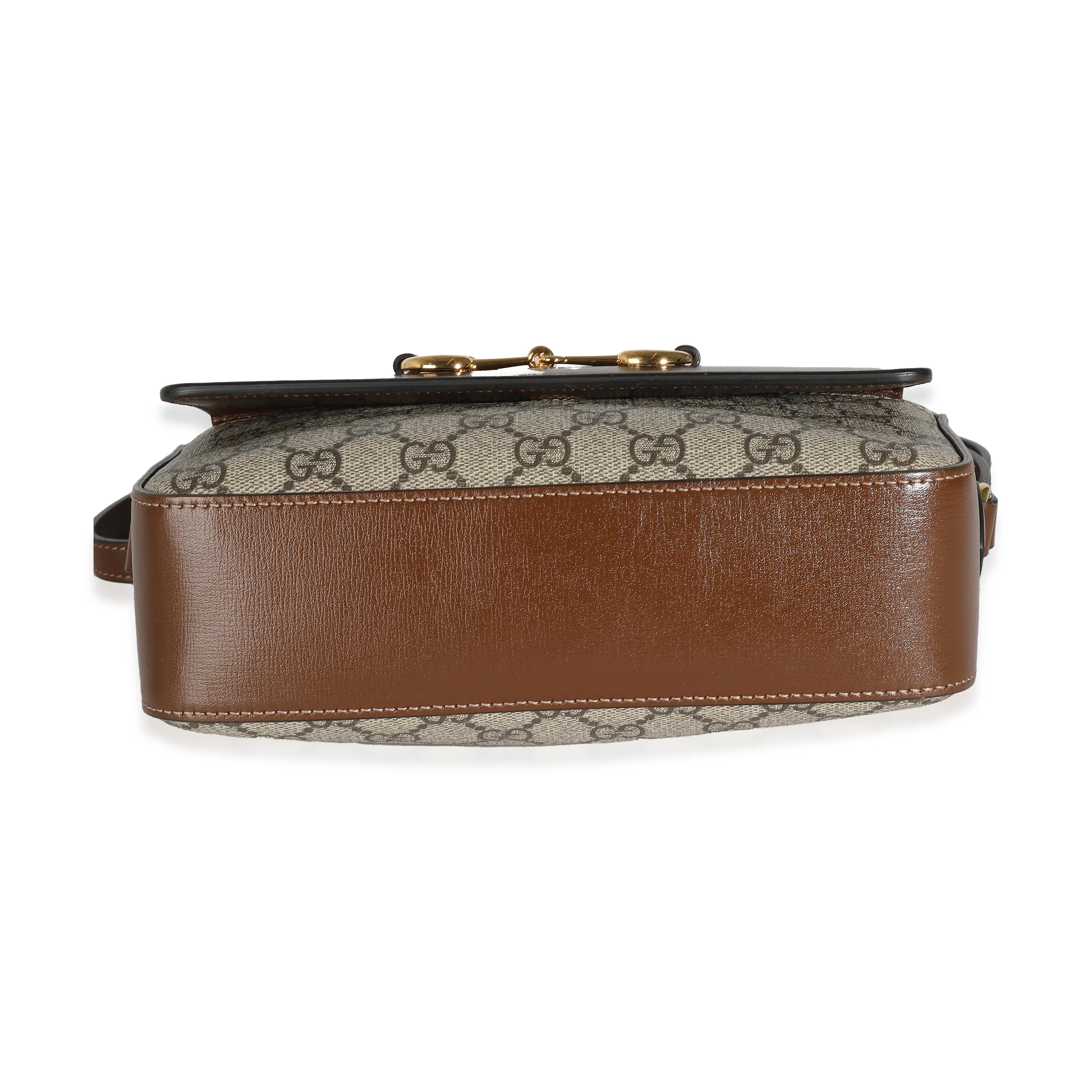 Beige Brown GG Supreme Monogram Small Horsebit 1955 Shoulder Bag - Image 6