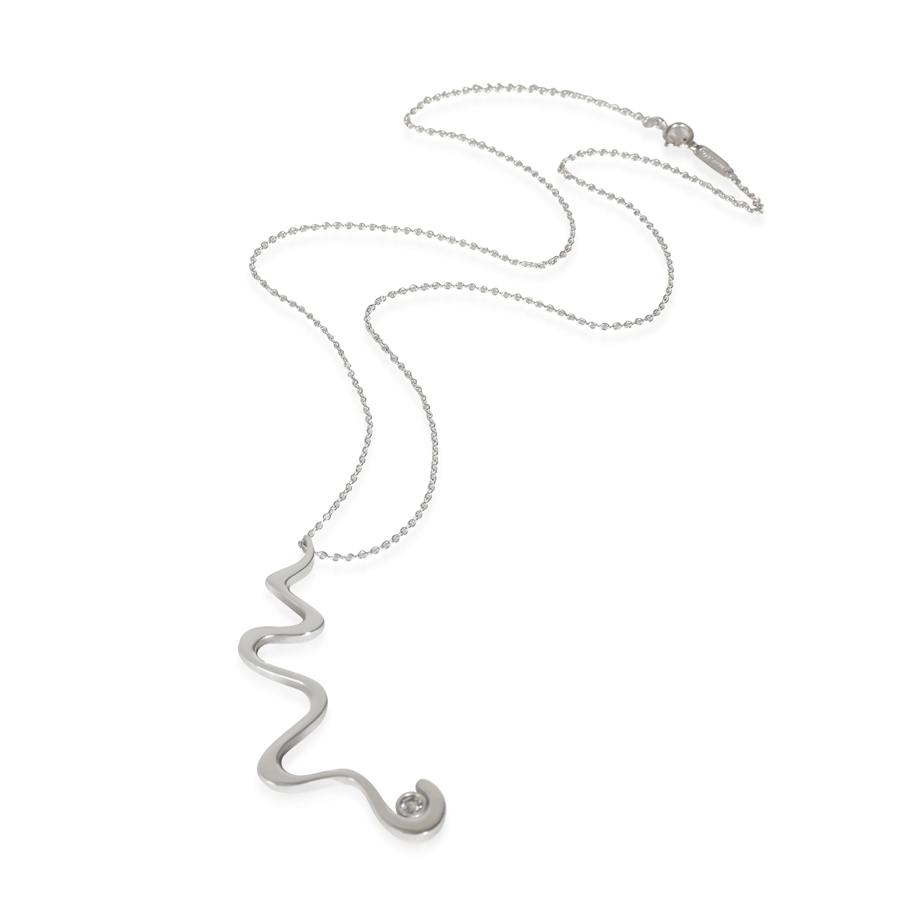 Frank Gehry Pendant in 18k White Gold 0.06 CTW - Image 2