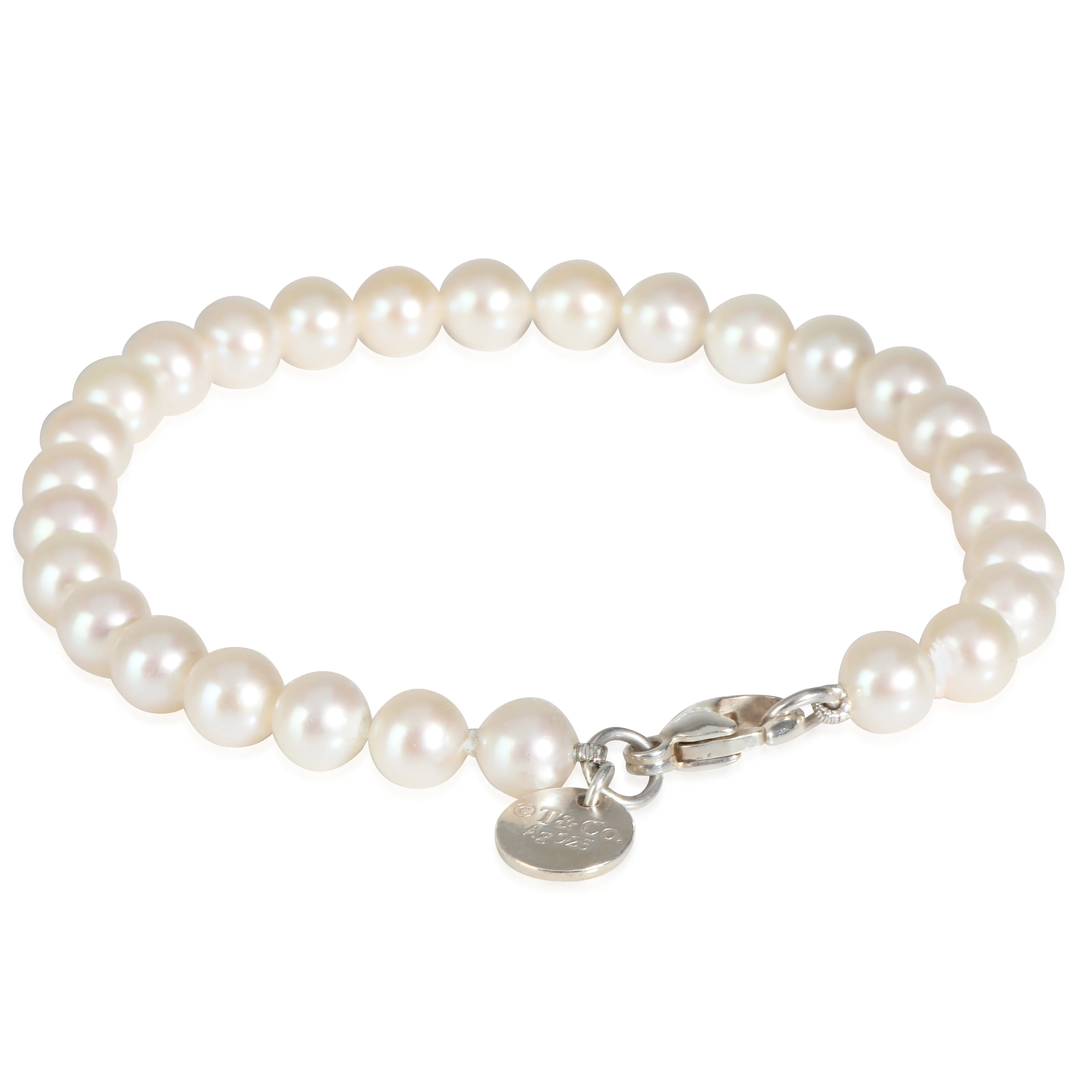 Ziegfeld Collection 6mm Pearl Bracelet in Sterling Silver - Image 3