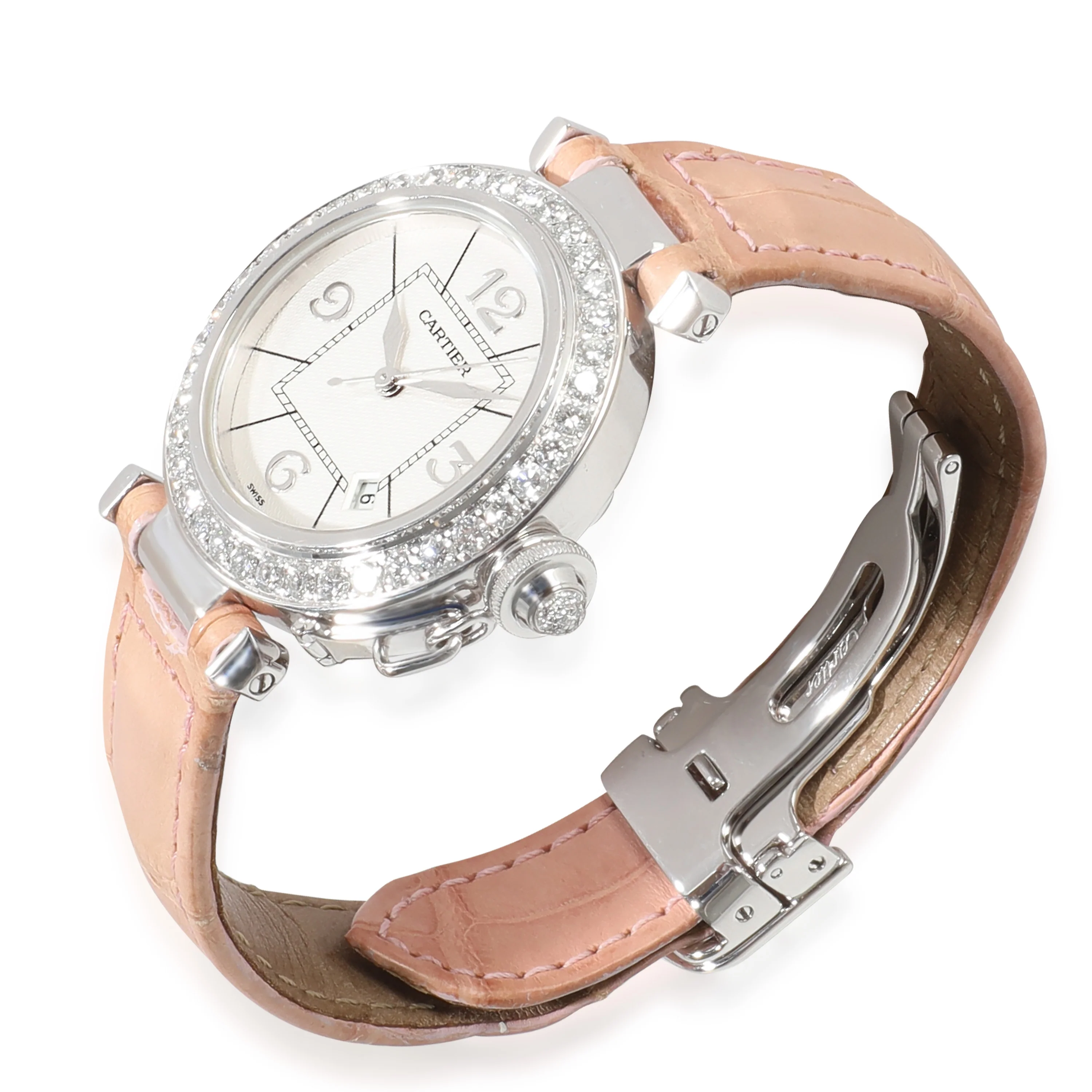 Pasha de Cartier 2398 Womens Watch in 18kt White Gold - Image 3