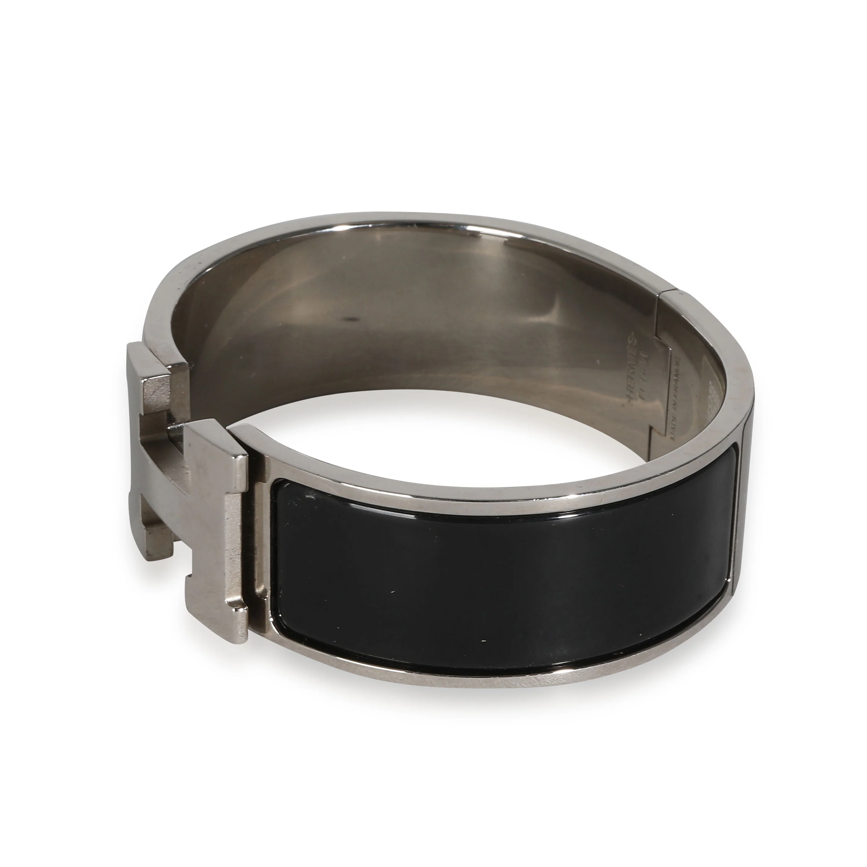 Hermes Palladium Plated Clic Clac In Noir, GM - Image 2