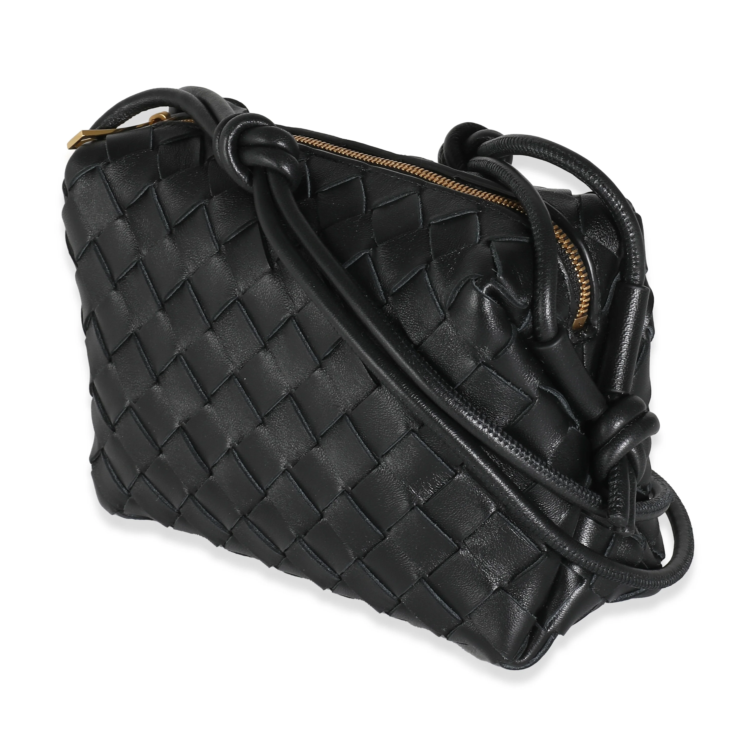 Black Nappa Intrecciato Mini Loop Camera Bag - Image 2