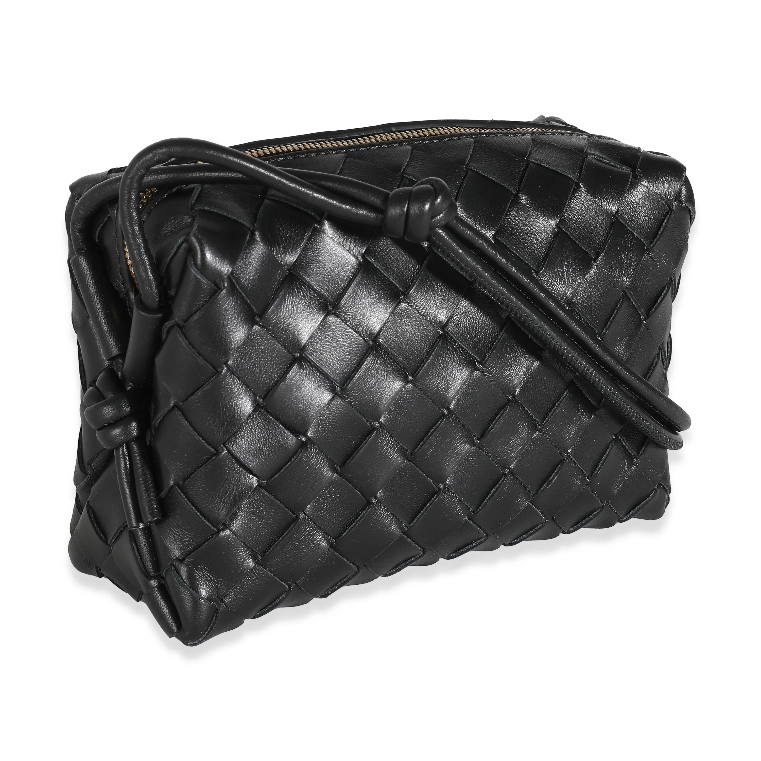 Black Nappa Intrecciato Mini Loop Camera Bag - Image 3