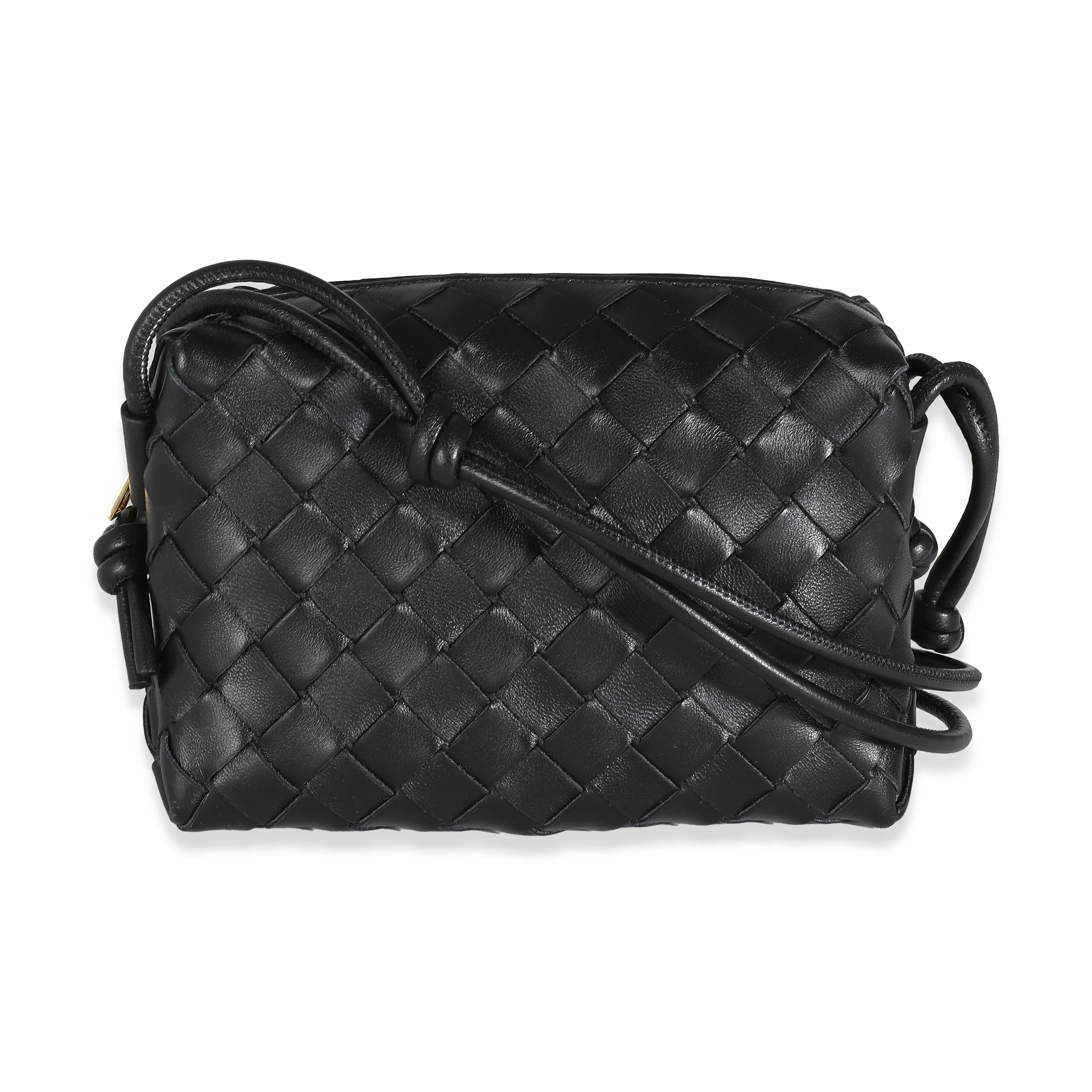 Black Nappa Intrecciato Mini Loop Camera Bag - Image 4
