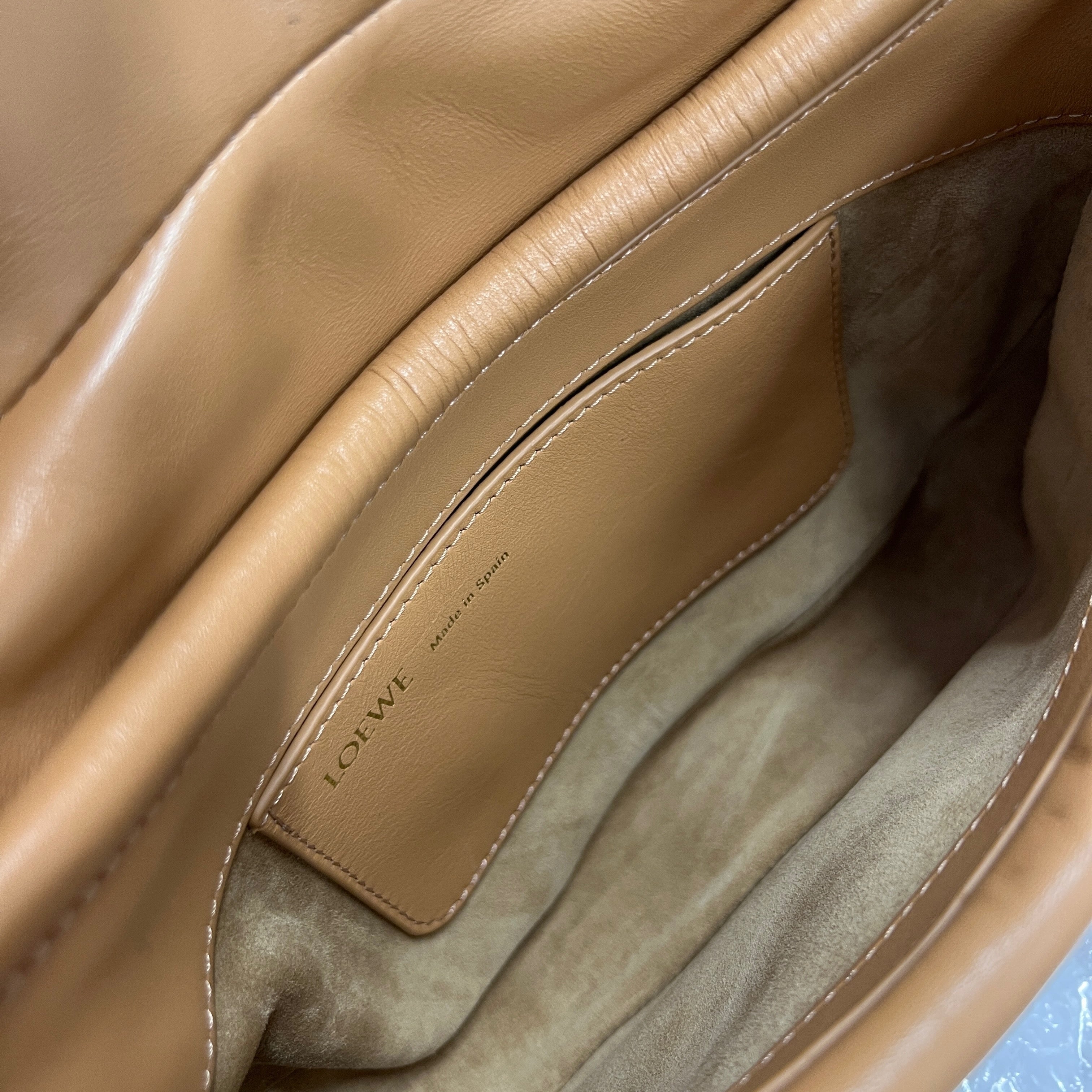 Tan Calfskin Nappa Paseo Satchel - Image 8