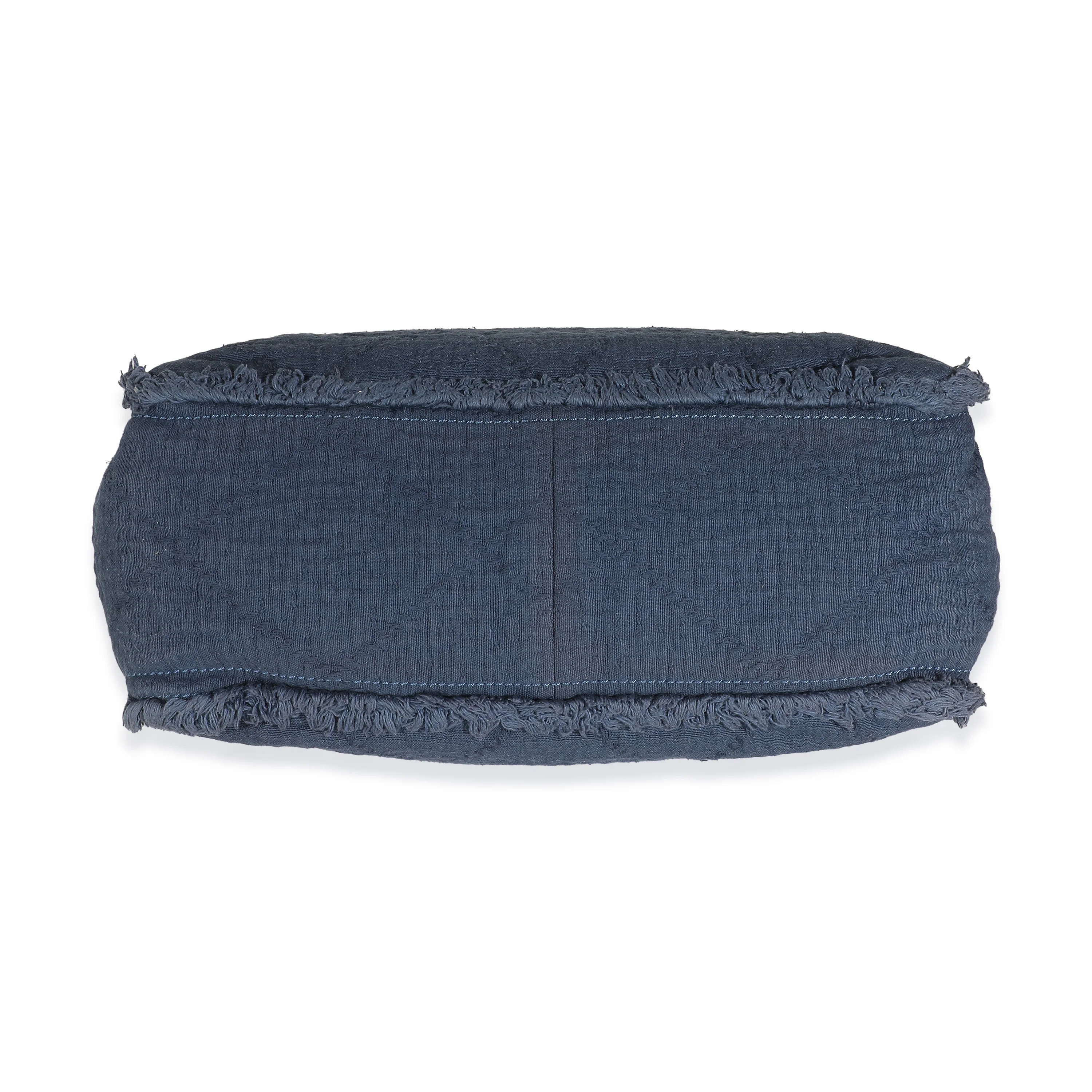 Navy Canvas Medium CC Double Face Tote - Image 7