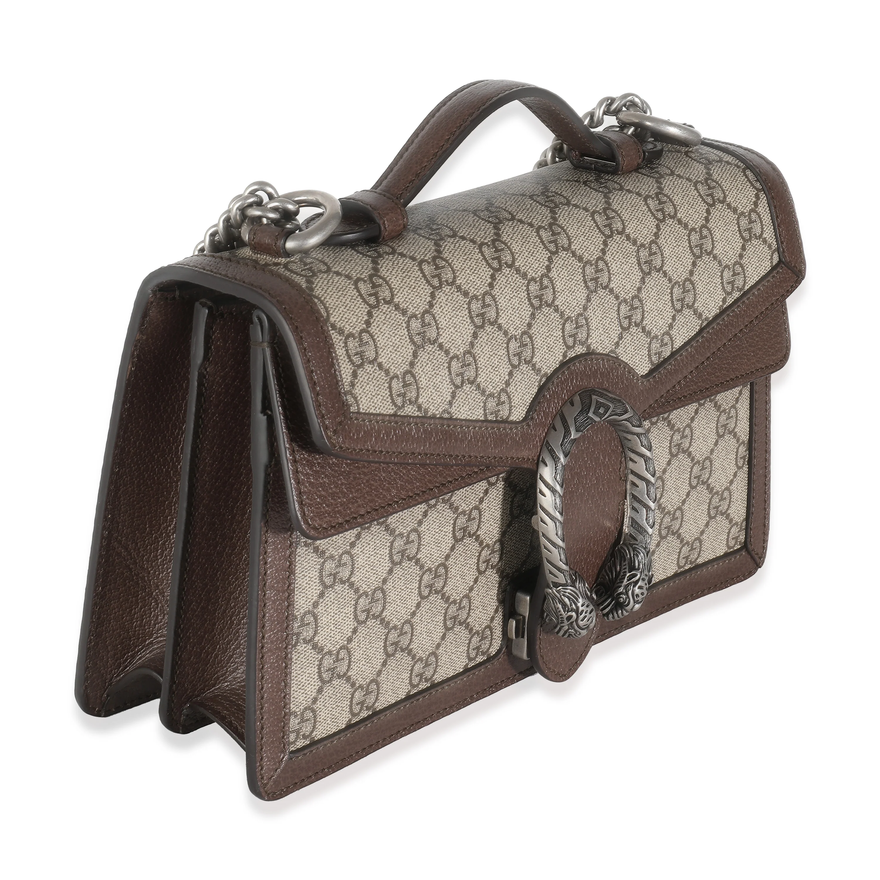 Beige GG Supreme Canvas Dionysus Top Handle Chain Bag - Image 3