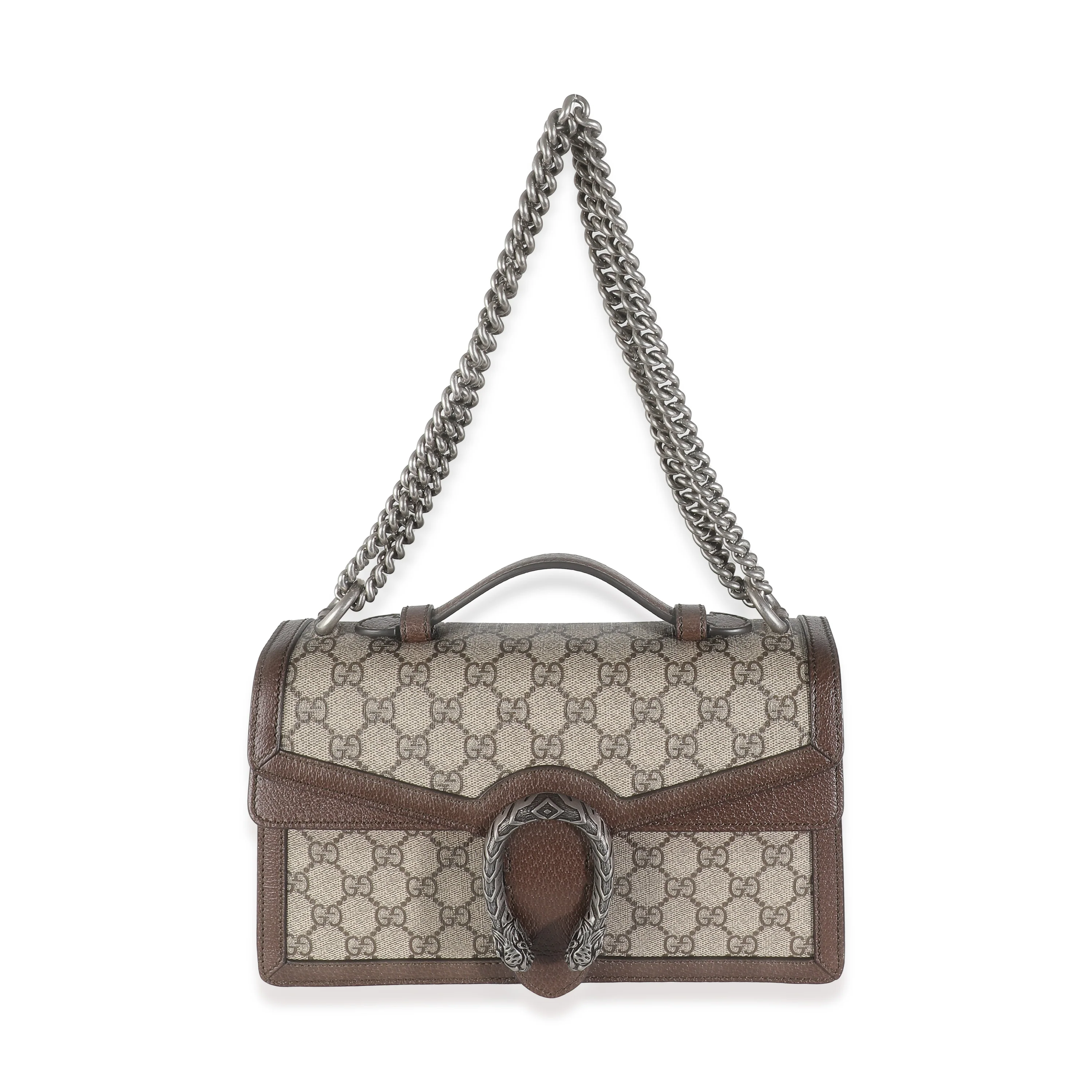 Beige GG Supreme Canvas Dionysus Top Handle Chain Bag - Image 8