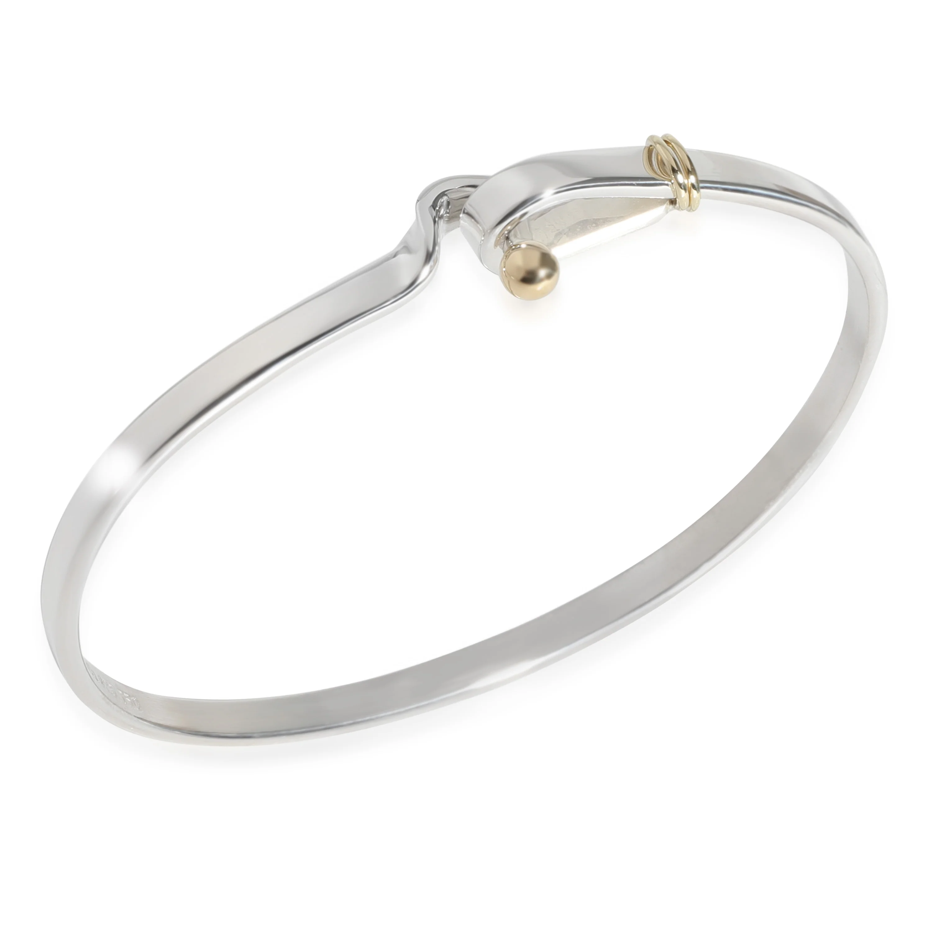 Hook Bracelet in 18K Yellow Gold & Sterling Silver - Image 3