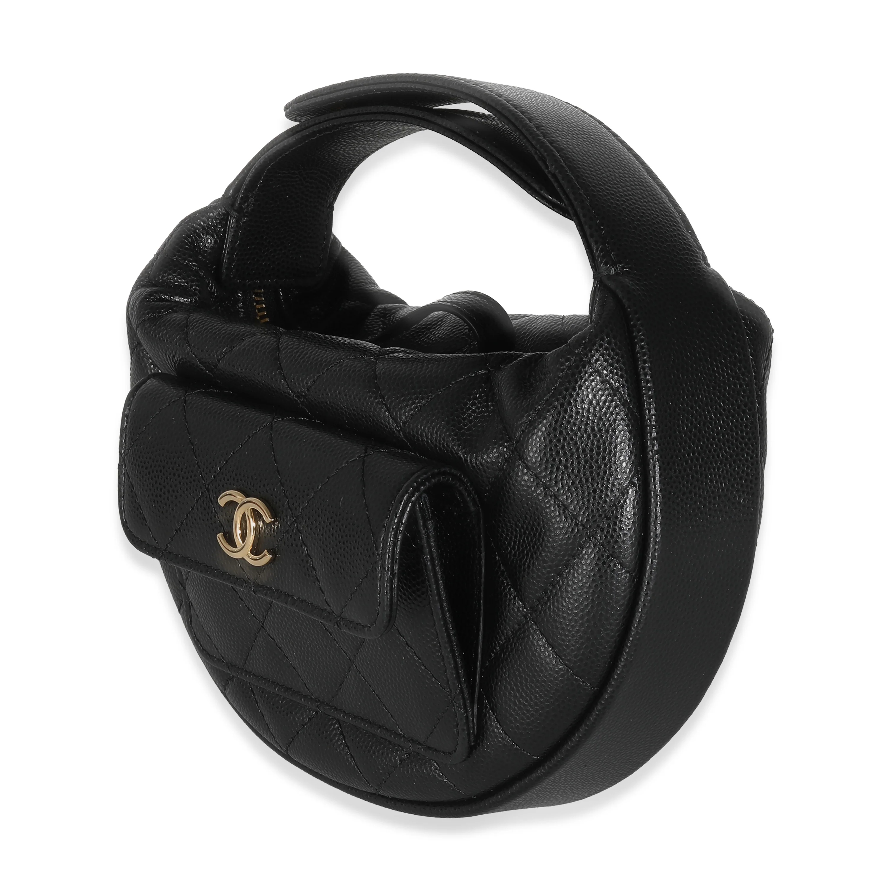 Black Quilted Polly Pocket Hobo - Image 2