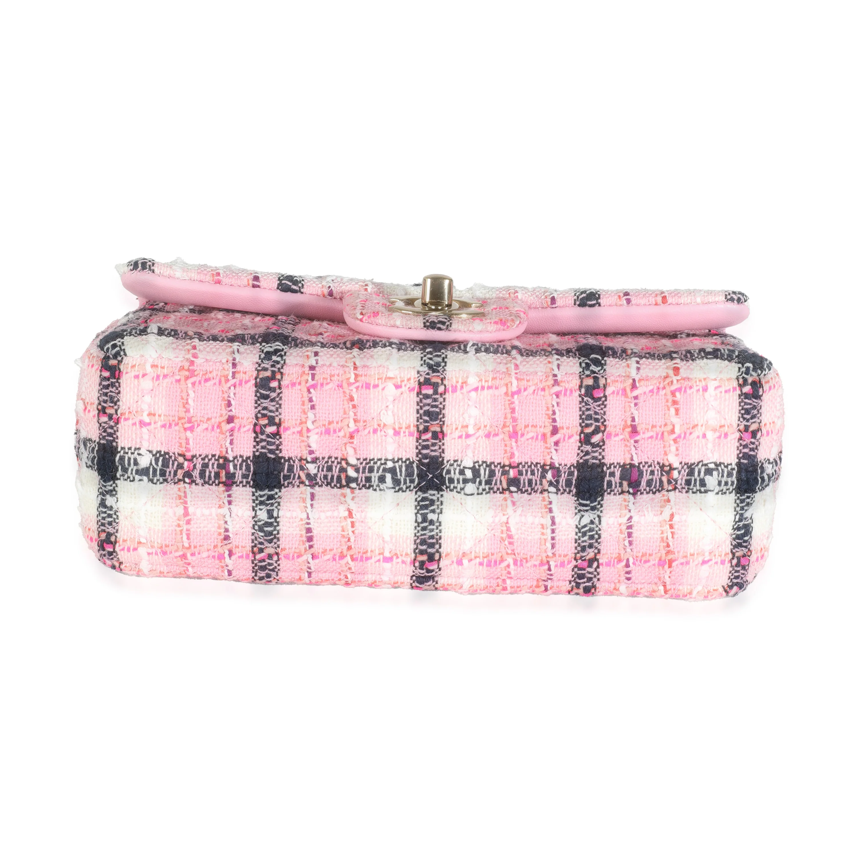 24S Black Pink Tweed Mini Rectangular Flap Bag - Image 5