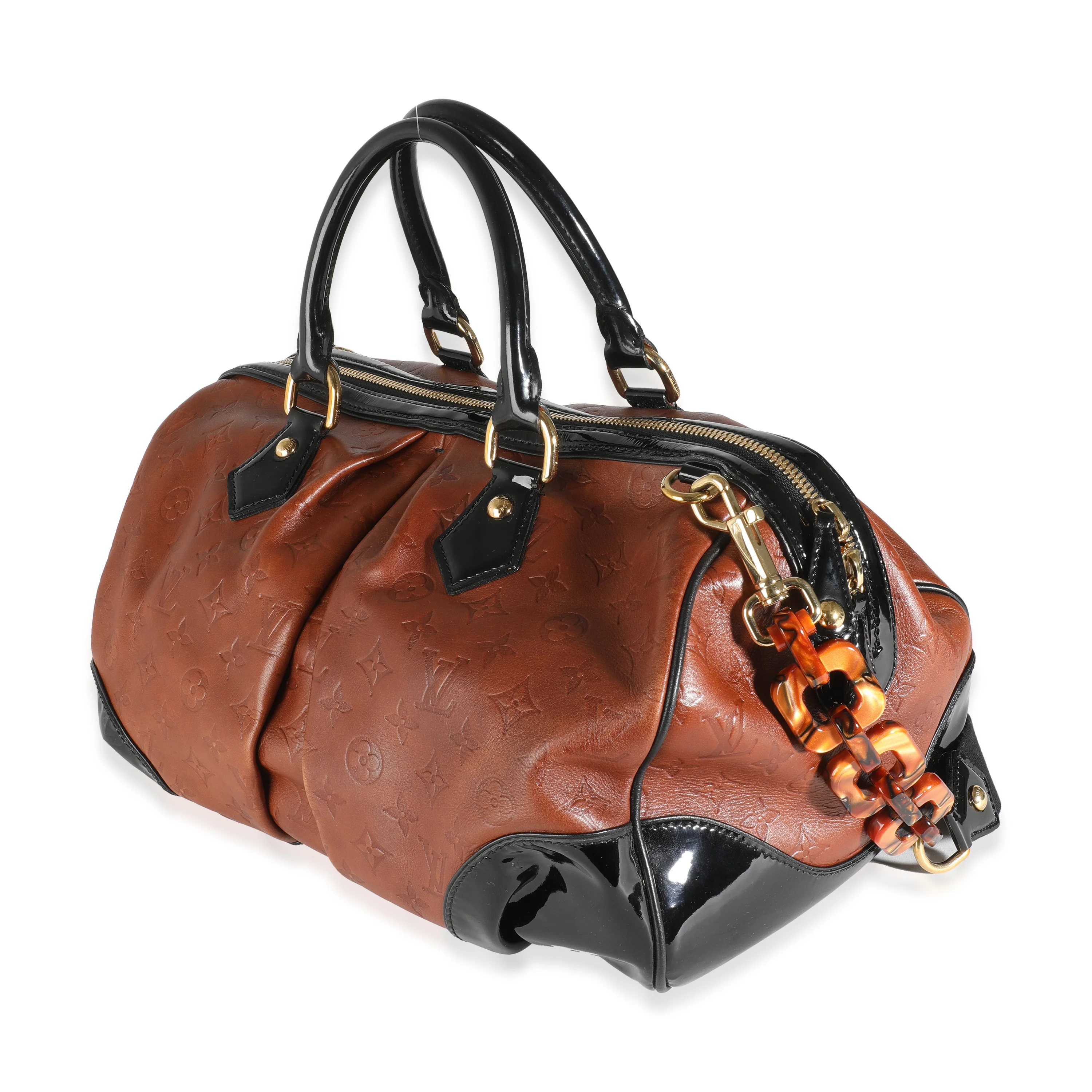 Fauve Cuir Embossed Monogram Stephen Bag - Image 2