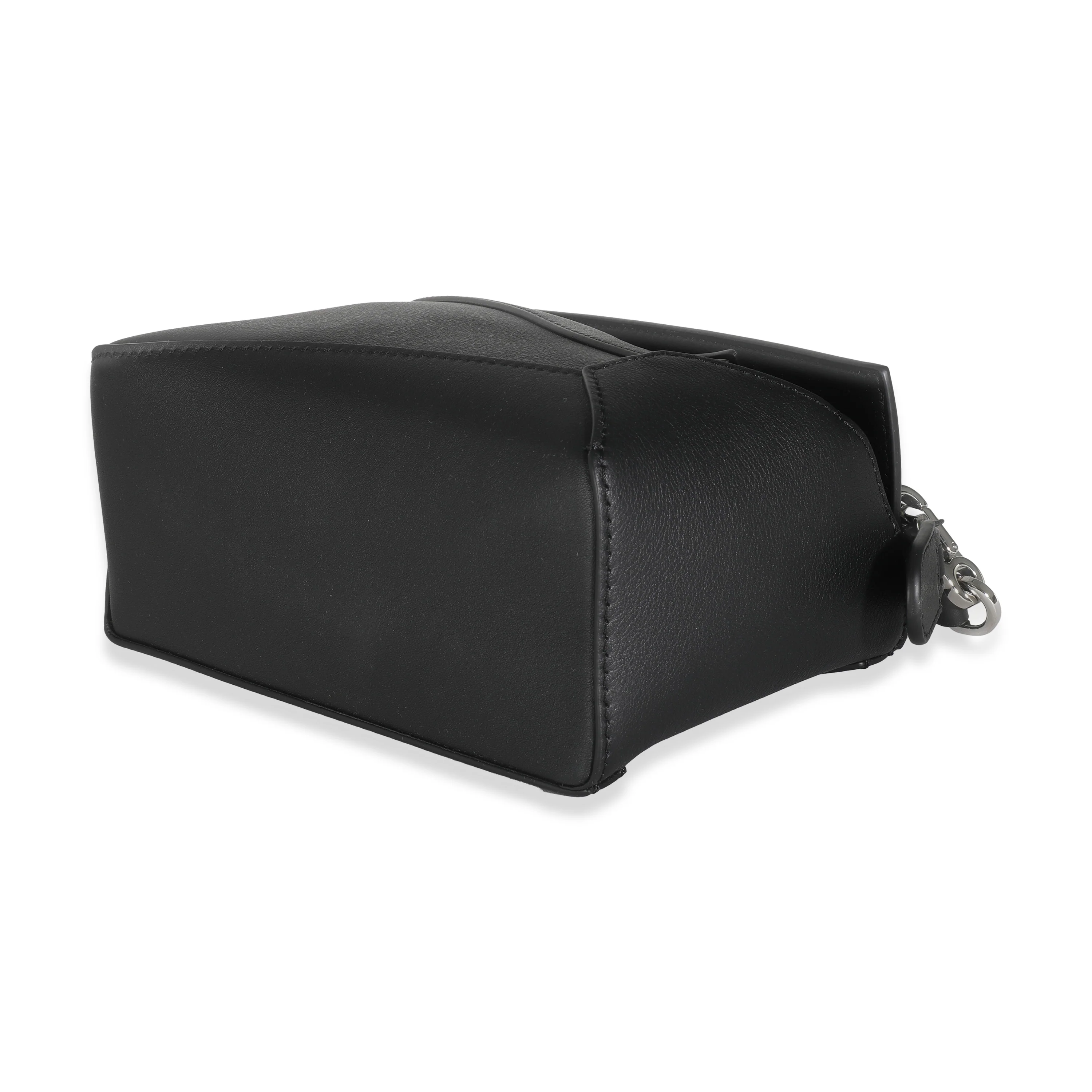 Black Classic Calfskin Mini Puzzle Edge Bag - Image 7