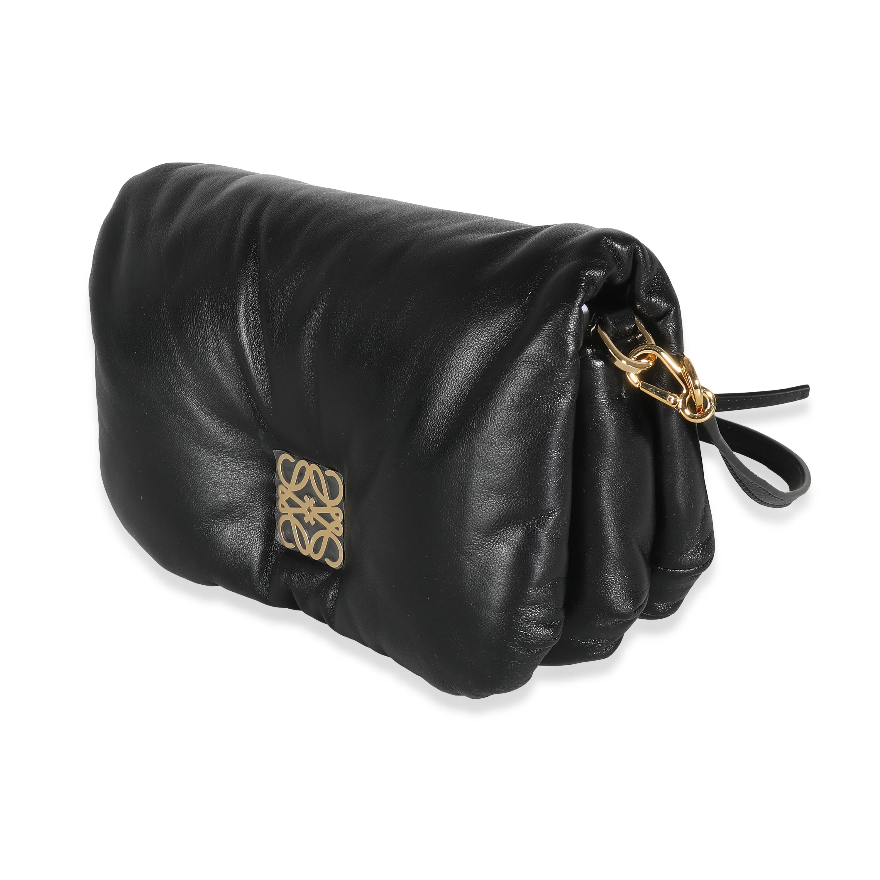 Black Shiny Nappa Lambskin Mini Puffer Goya - Image 2