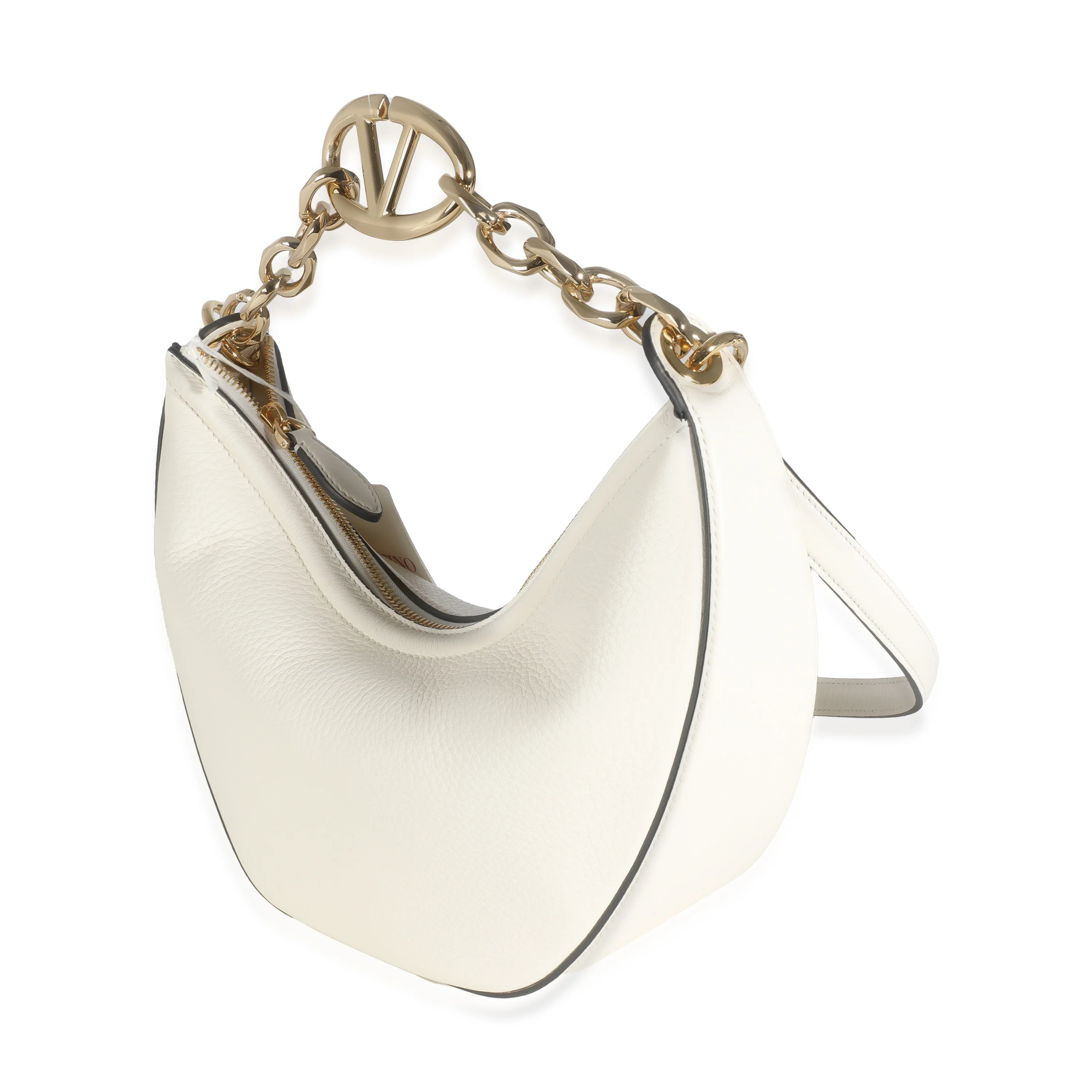 Ivory Nappa Small Vlogo Moon Hobo - Image 2