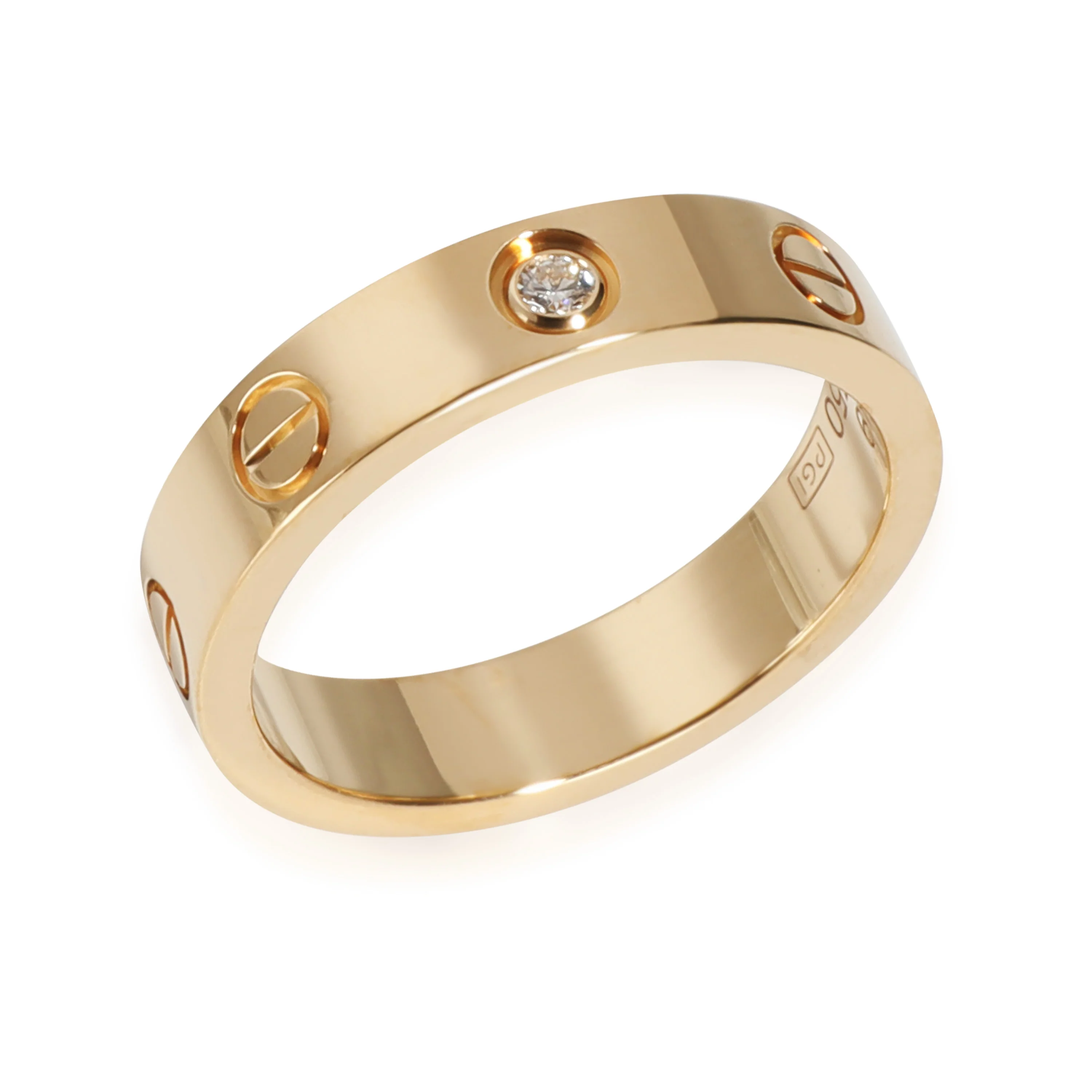 Love Wedding Band, Diamond (Yellow Gold) - Image 2