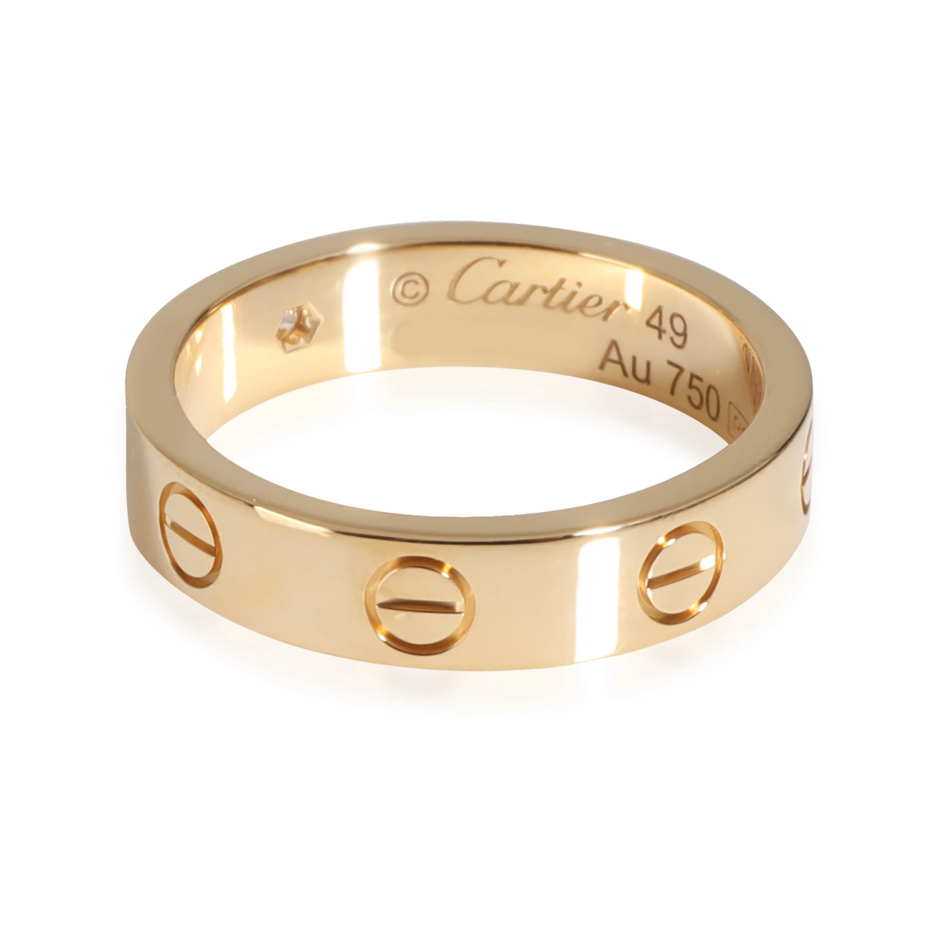 Love Wedding Band, Diamond (Yellow Gold) - Image 3