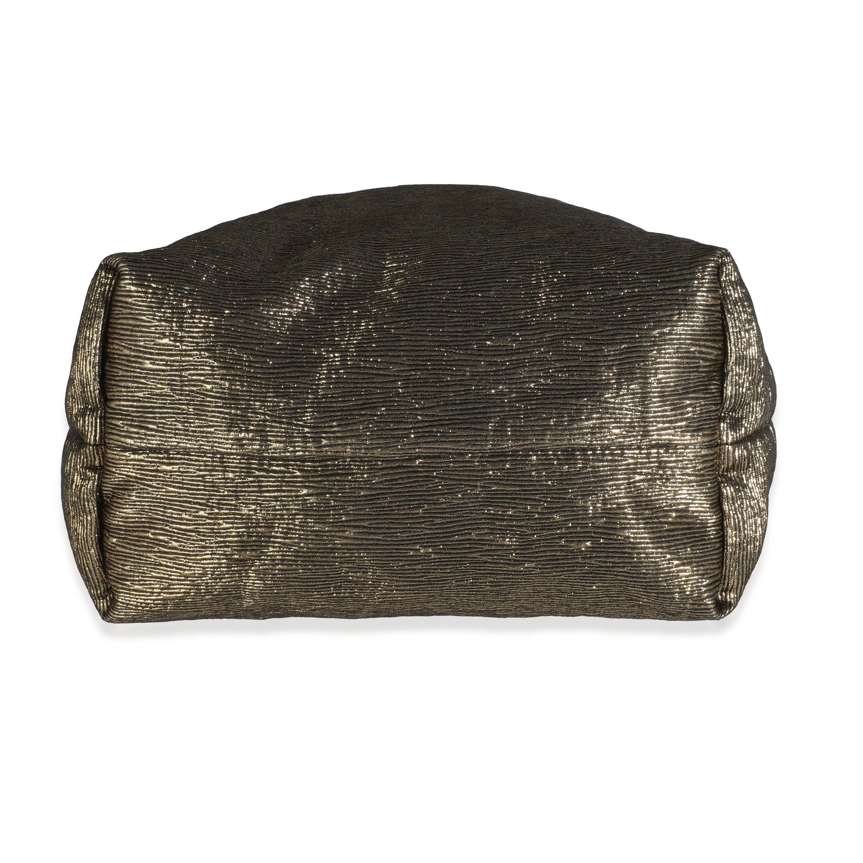 Gold Metallic Jacquard Double Jeu Tote - Image 5