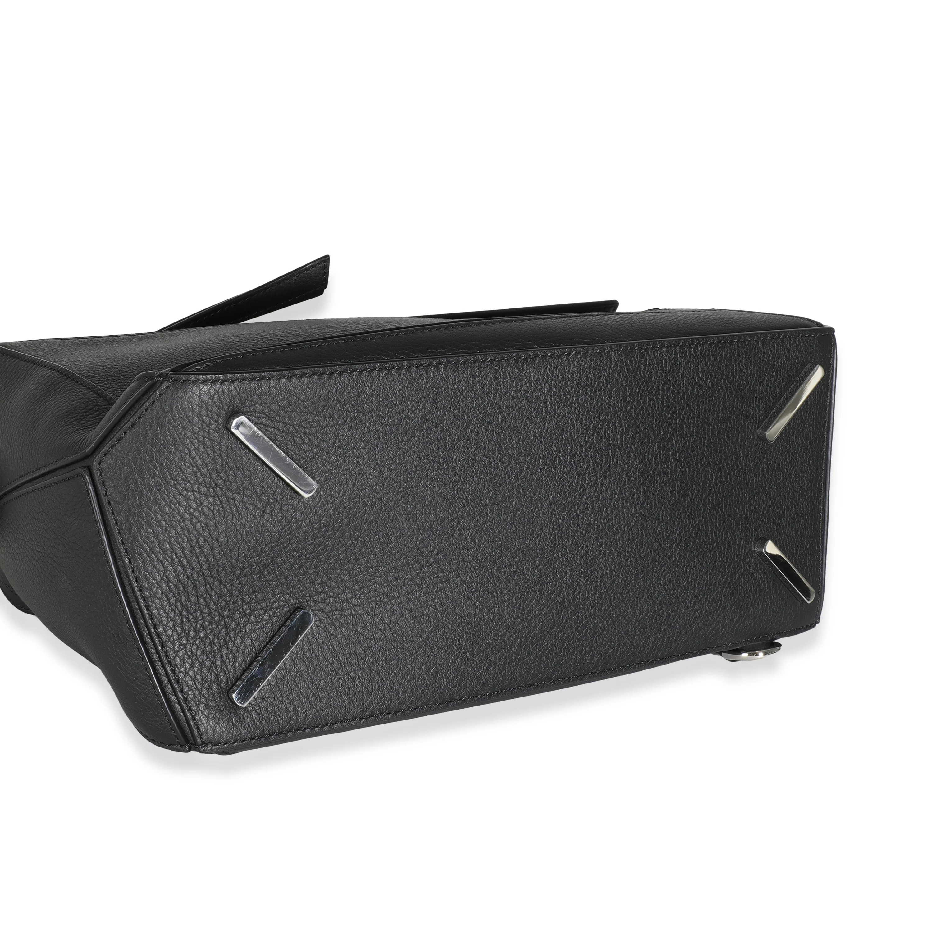 Black Calfskin Medium Puzzle Bag - Image 8