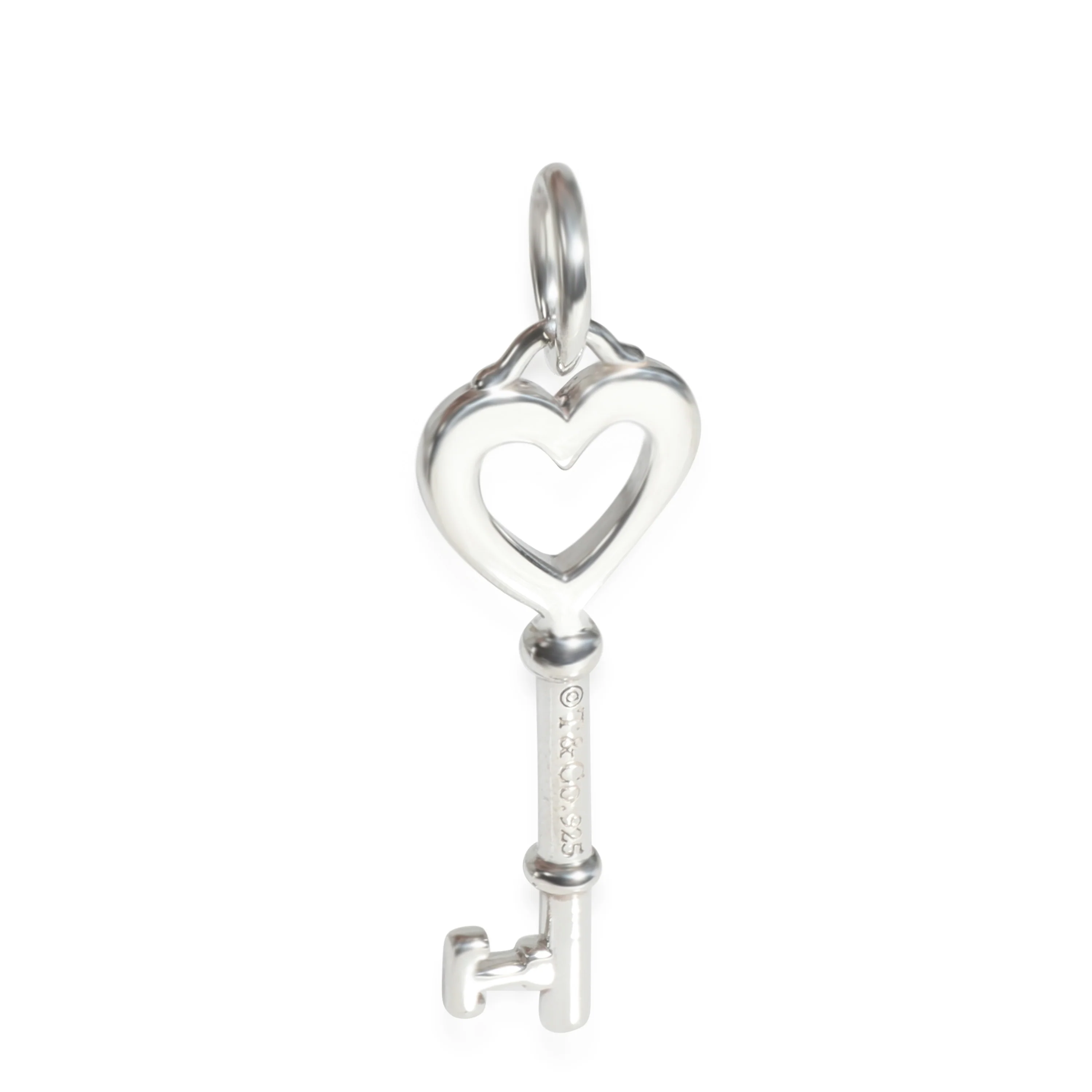 Mini Heart Key Pendant in Sterling Silver - Image 3