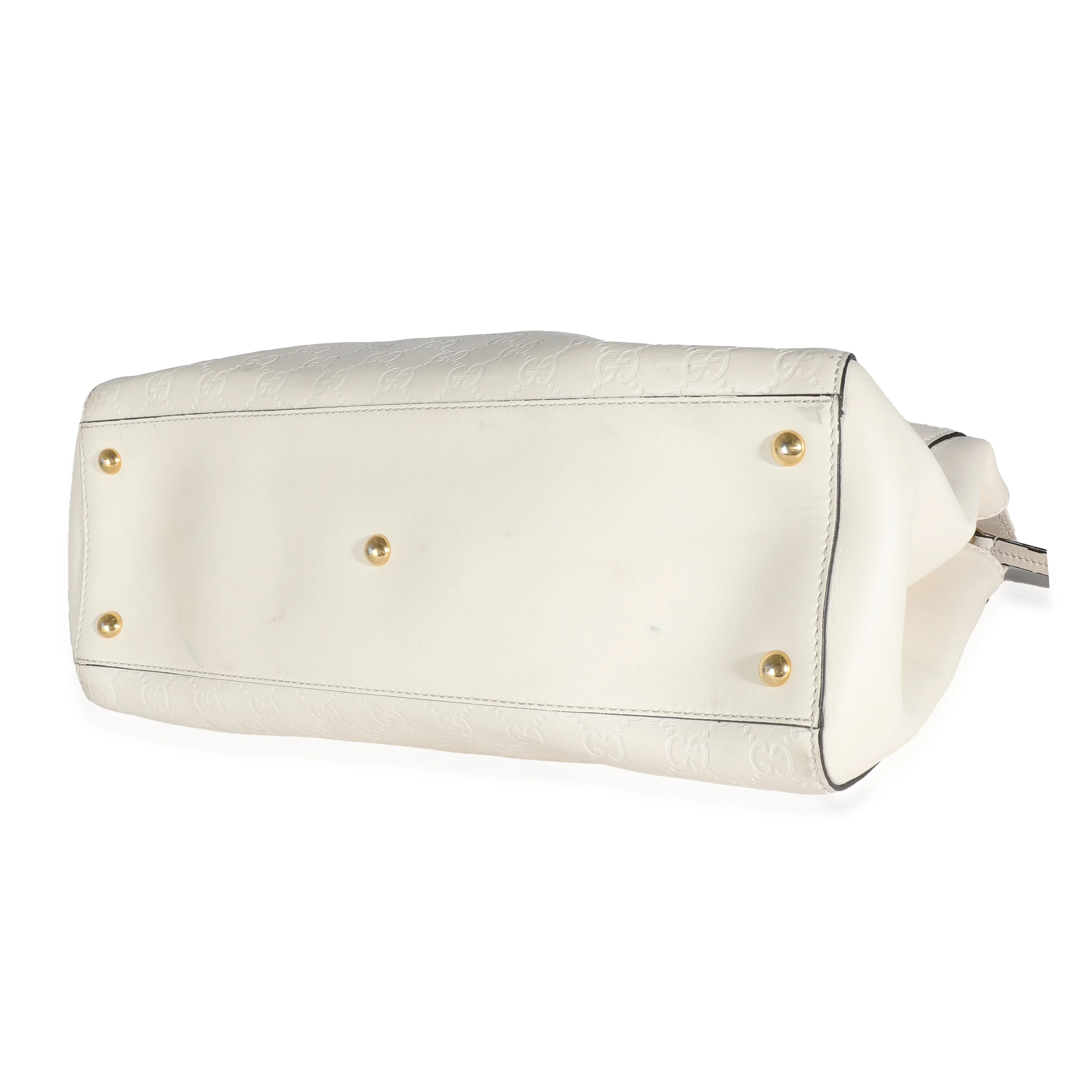 White GG Signature Soft Shoulder Bag - Image 7