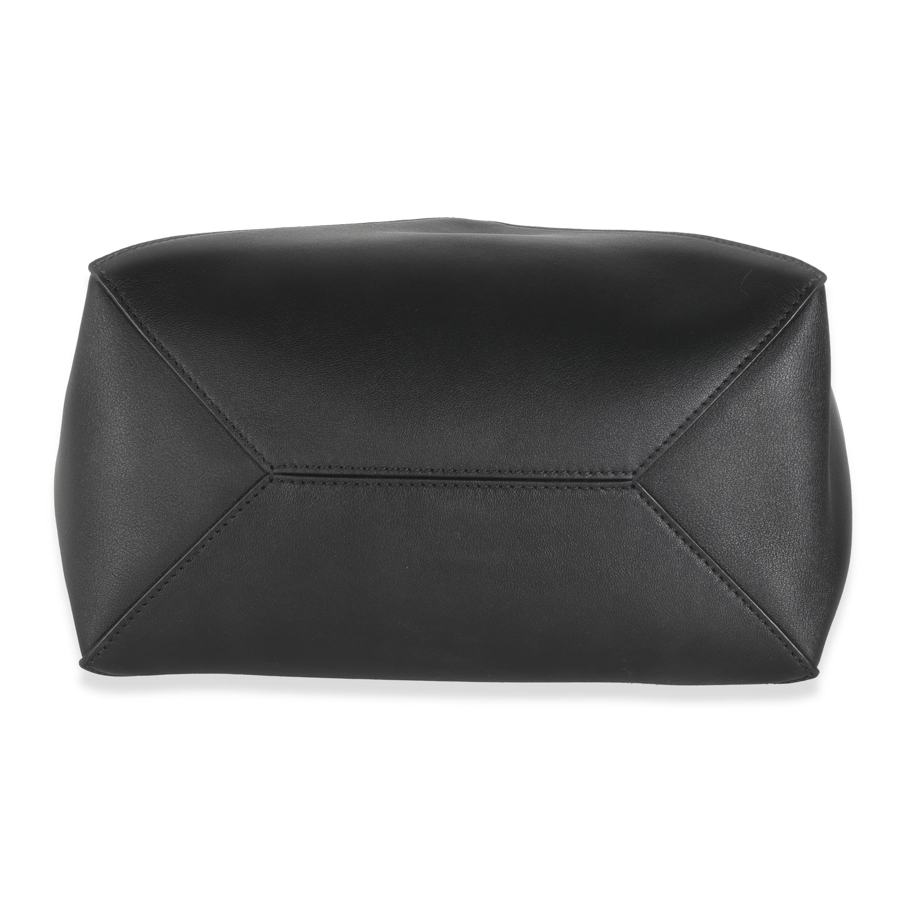 Black Shiny Calfskin Medium Puzzle Tote - Image 5