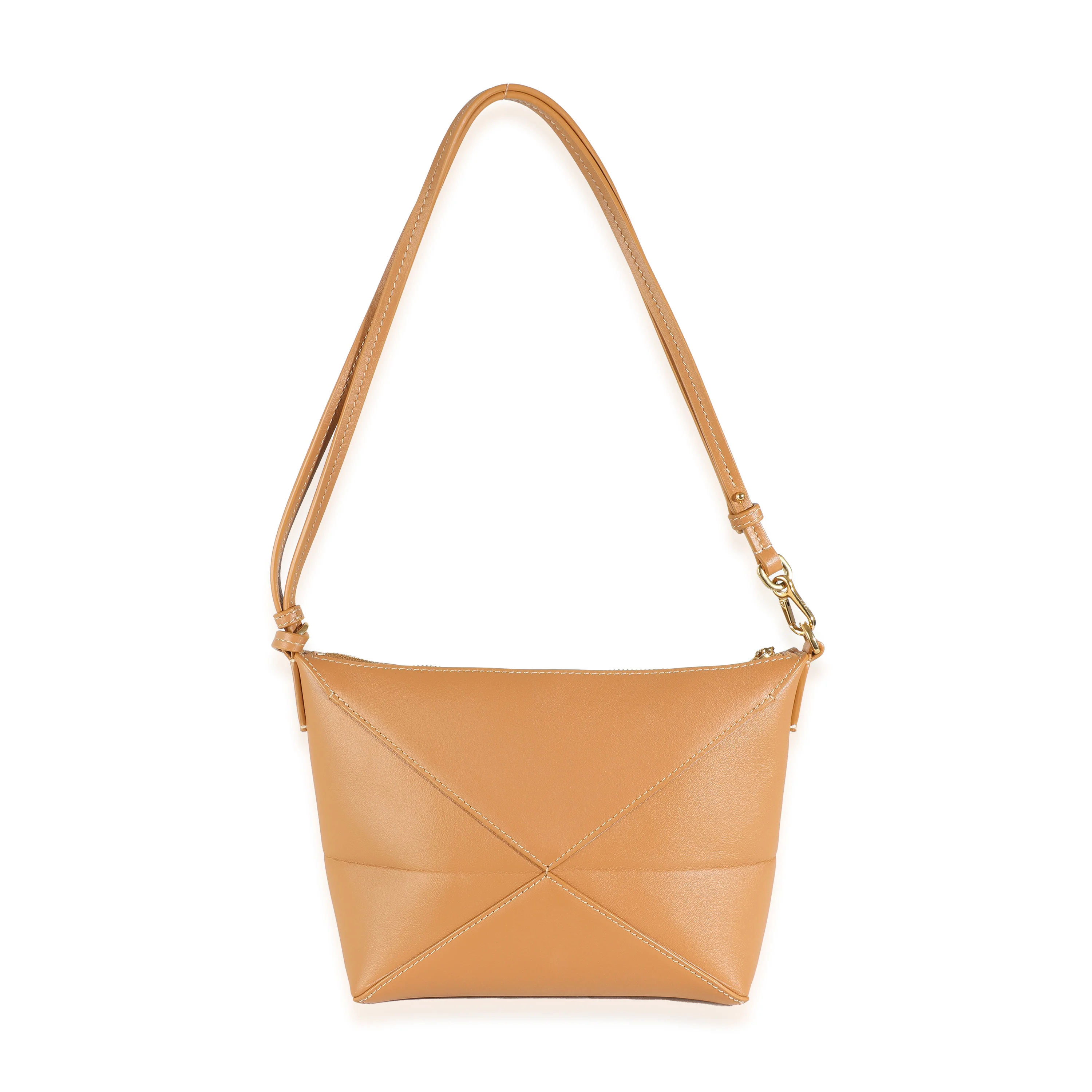 Warm Dessert Calfskin Puzzle Fold Pouch - Image 4