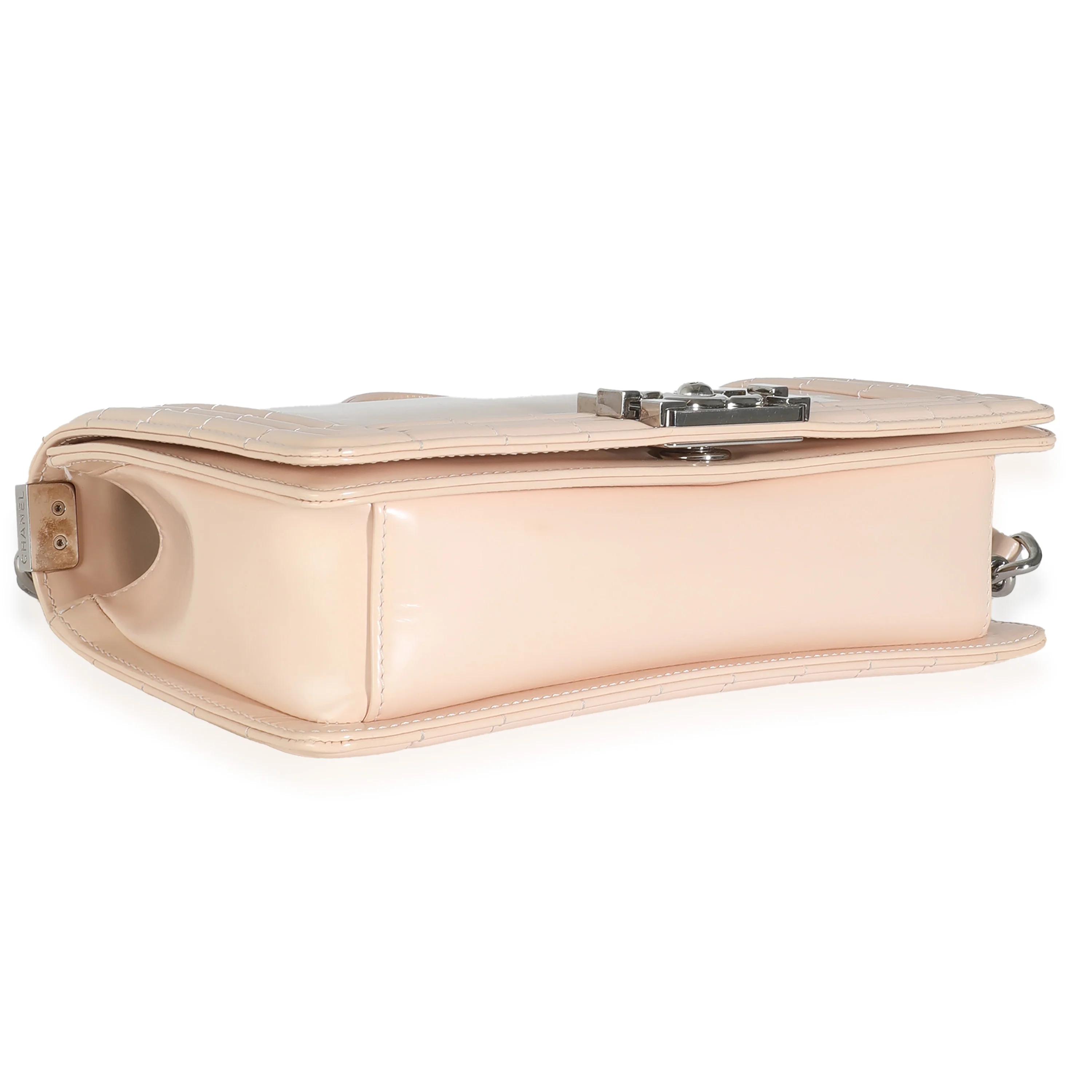 Beige Glazed Calfskin Old Medium Boy Bag - Image 8