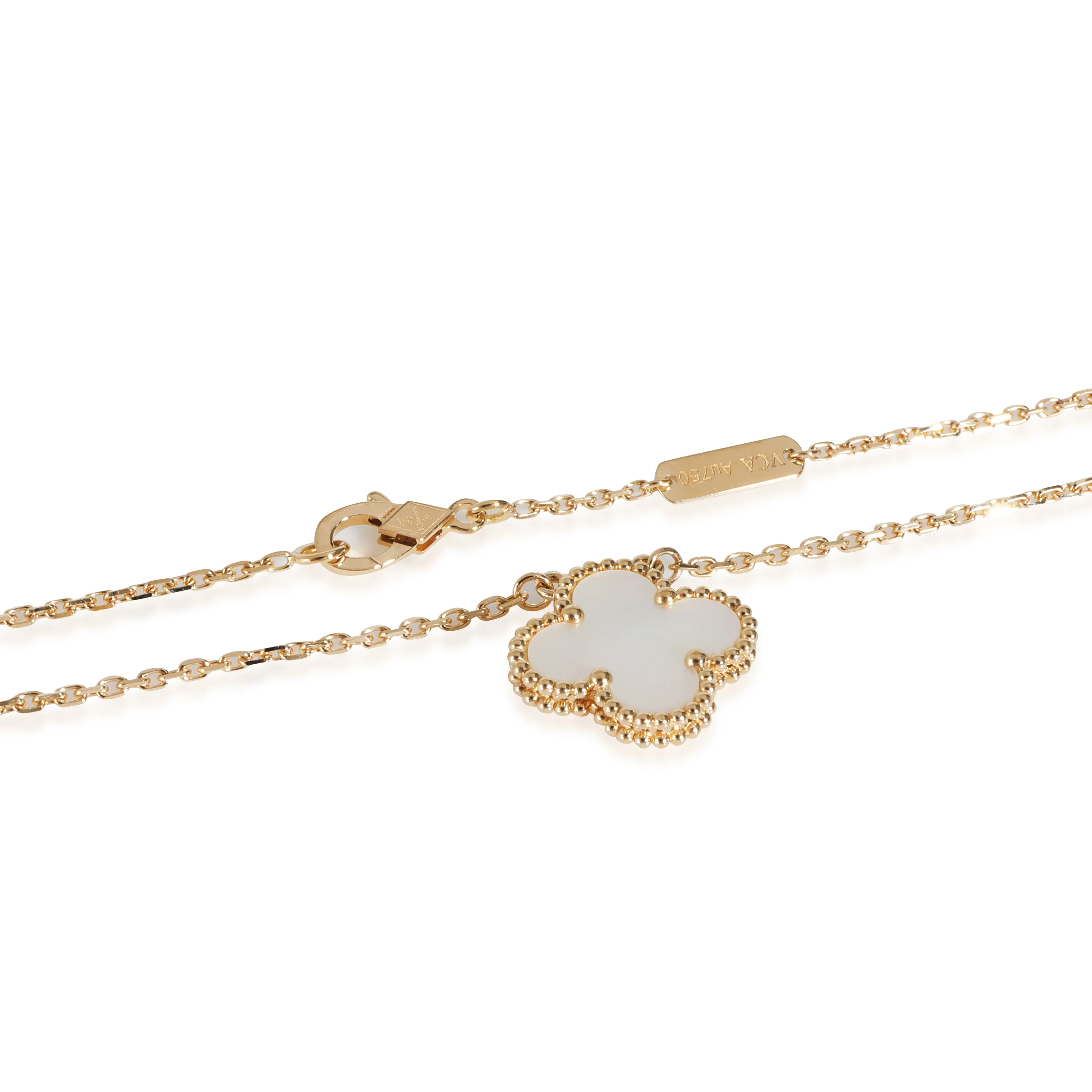 Alhambra Mother Of Pearl Pendant in 18k Yellow Gold - Image 3