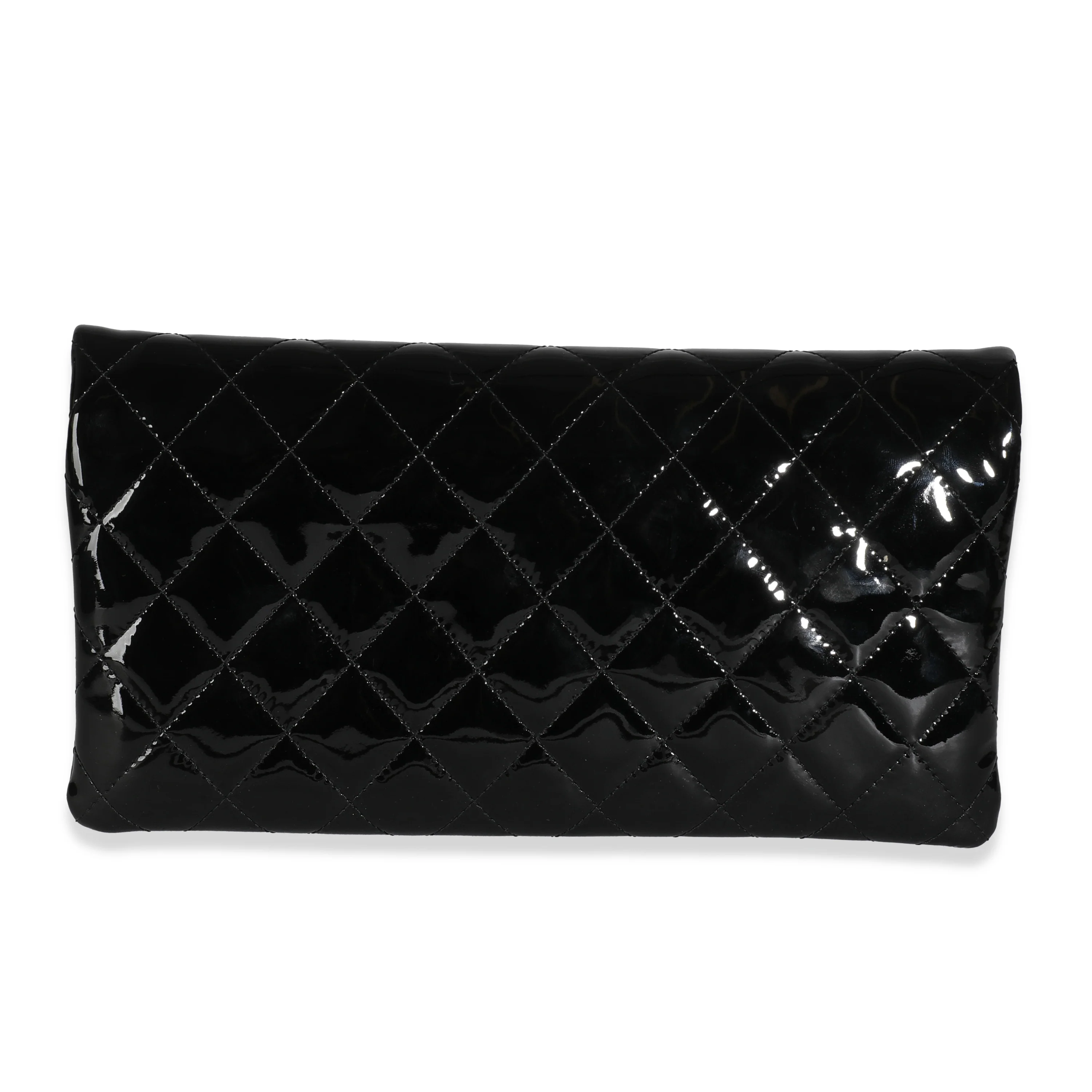 14B Black Quilted Patent Beauty CC Flap Clutch - Image 4