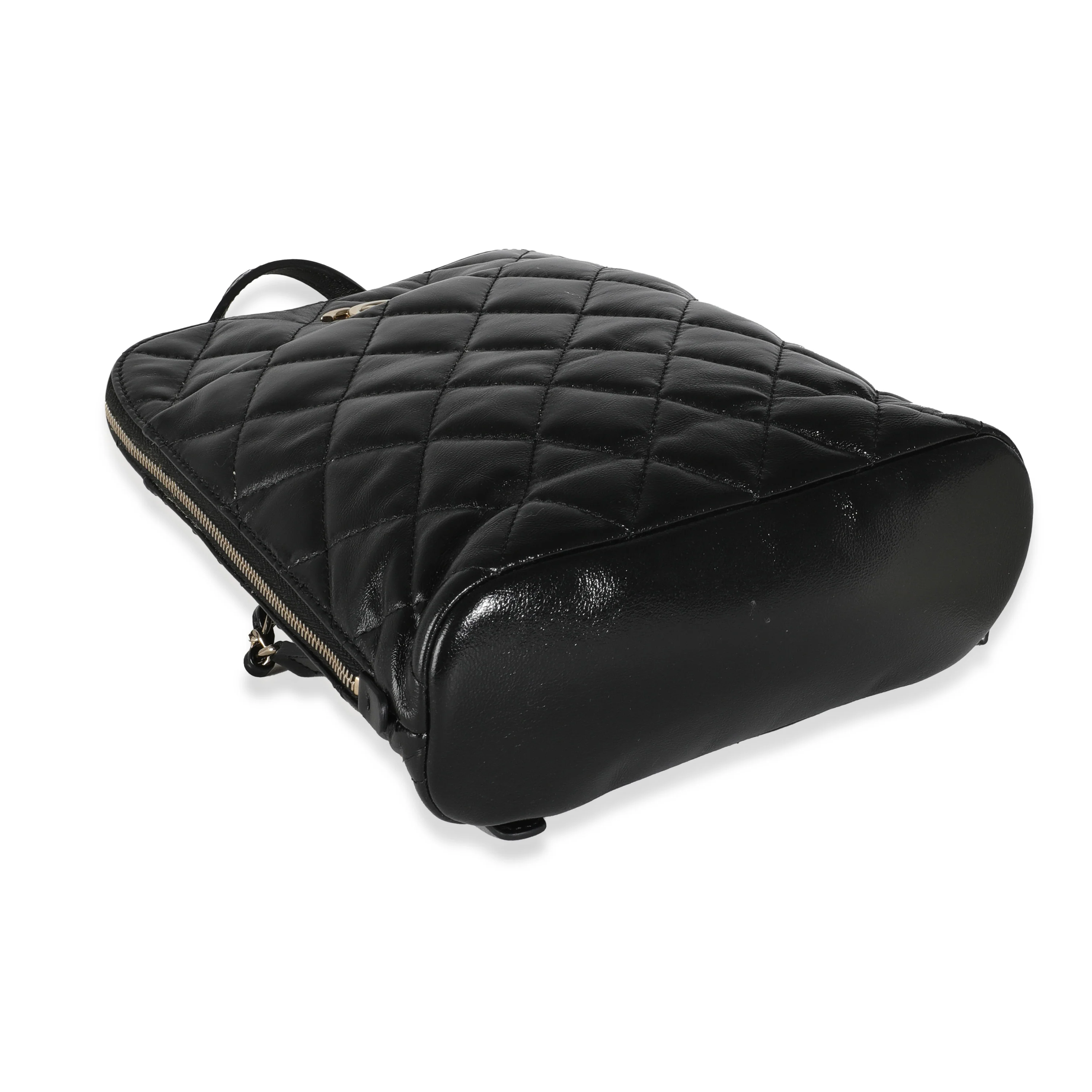 Black Quilted Shiny Calfskin My Pocket Backpack - Image 6