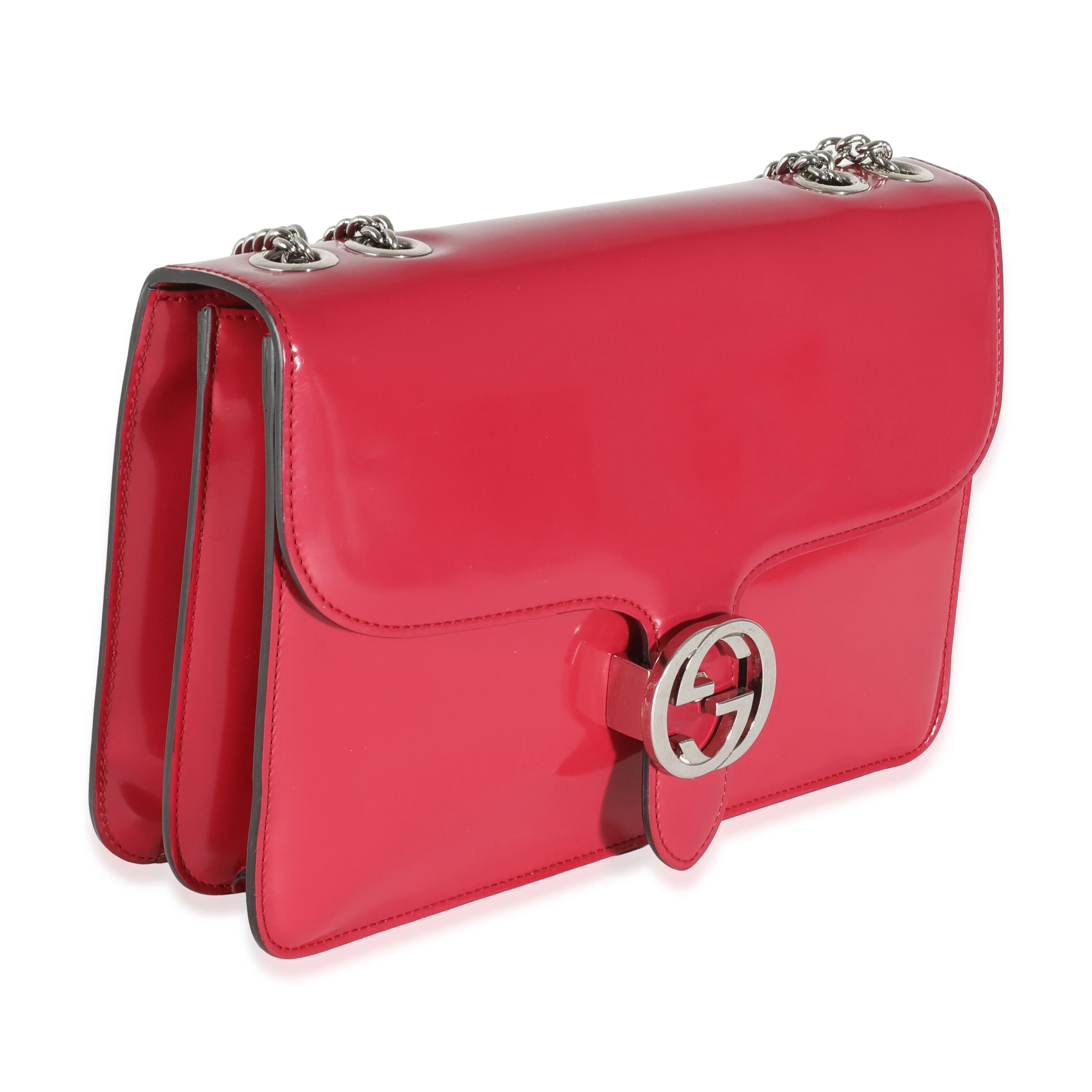 Pink Lux Calfskin Medium Interlocking G Shoulder Bag - Image 3