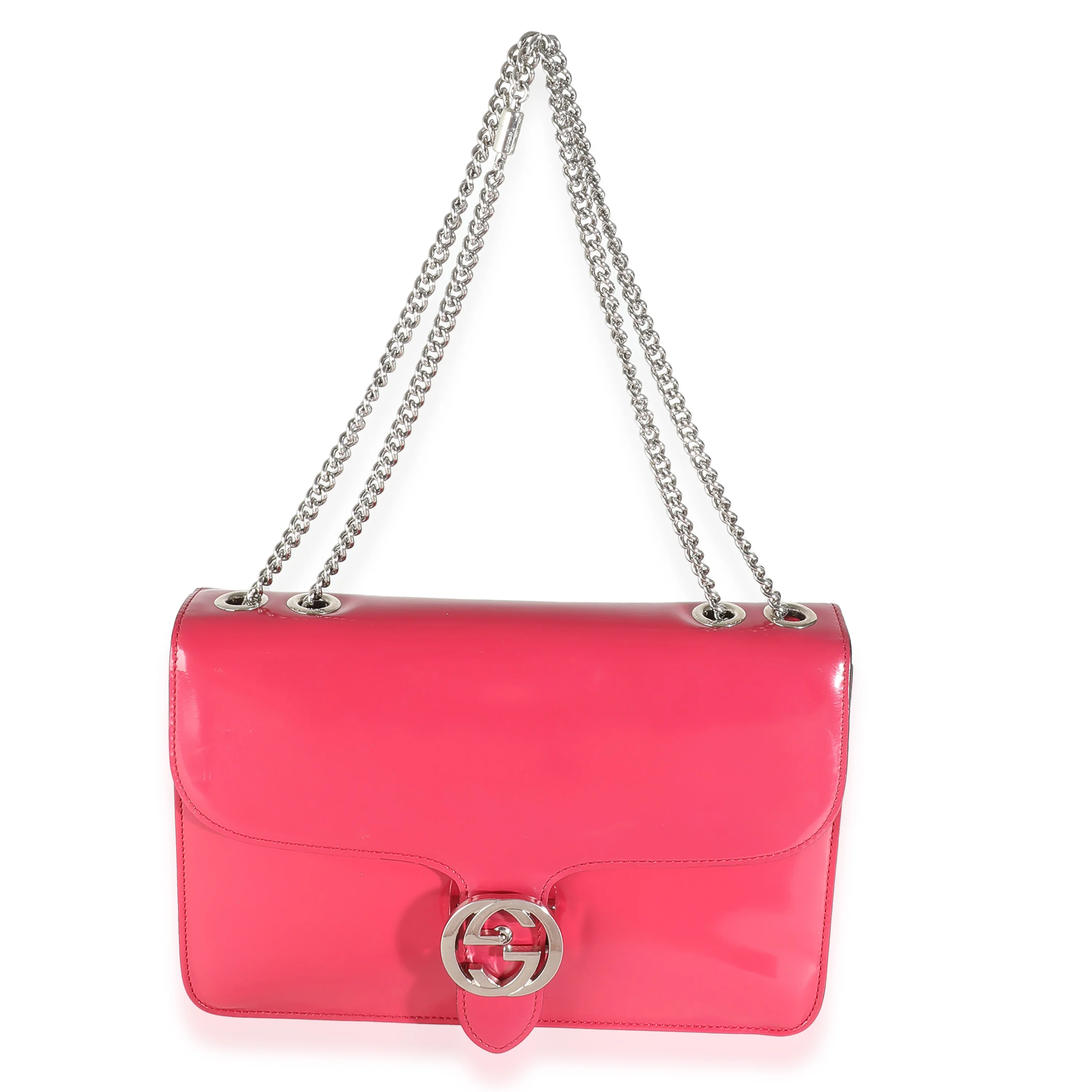 Pink Lux Calfskin Medium Interlocking G Shoulder Bag - Image 8