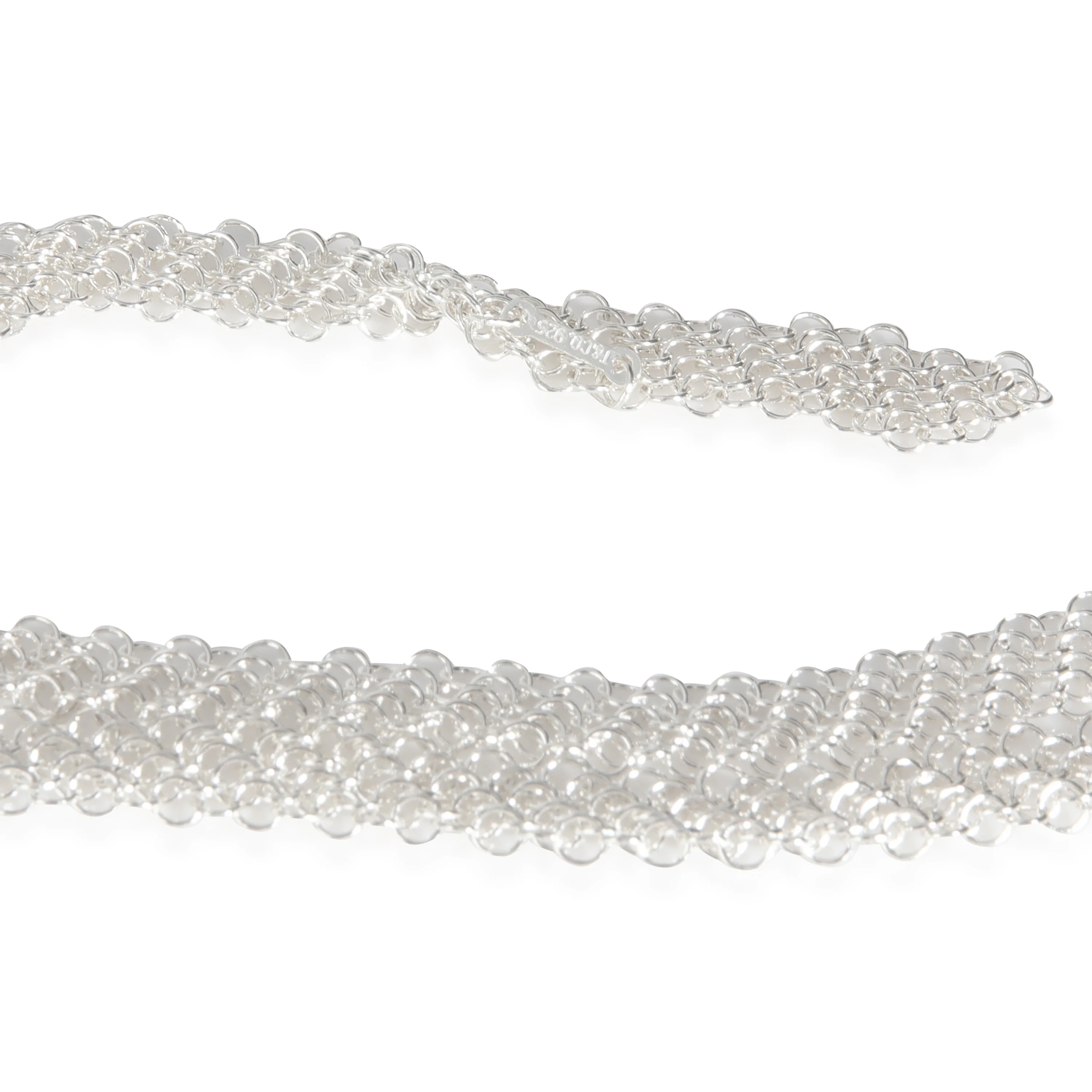 Elsa Peretti Mesh Bib Necklace in Sterling Silver - Image 3