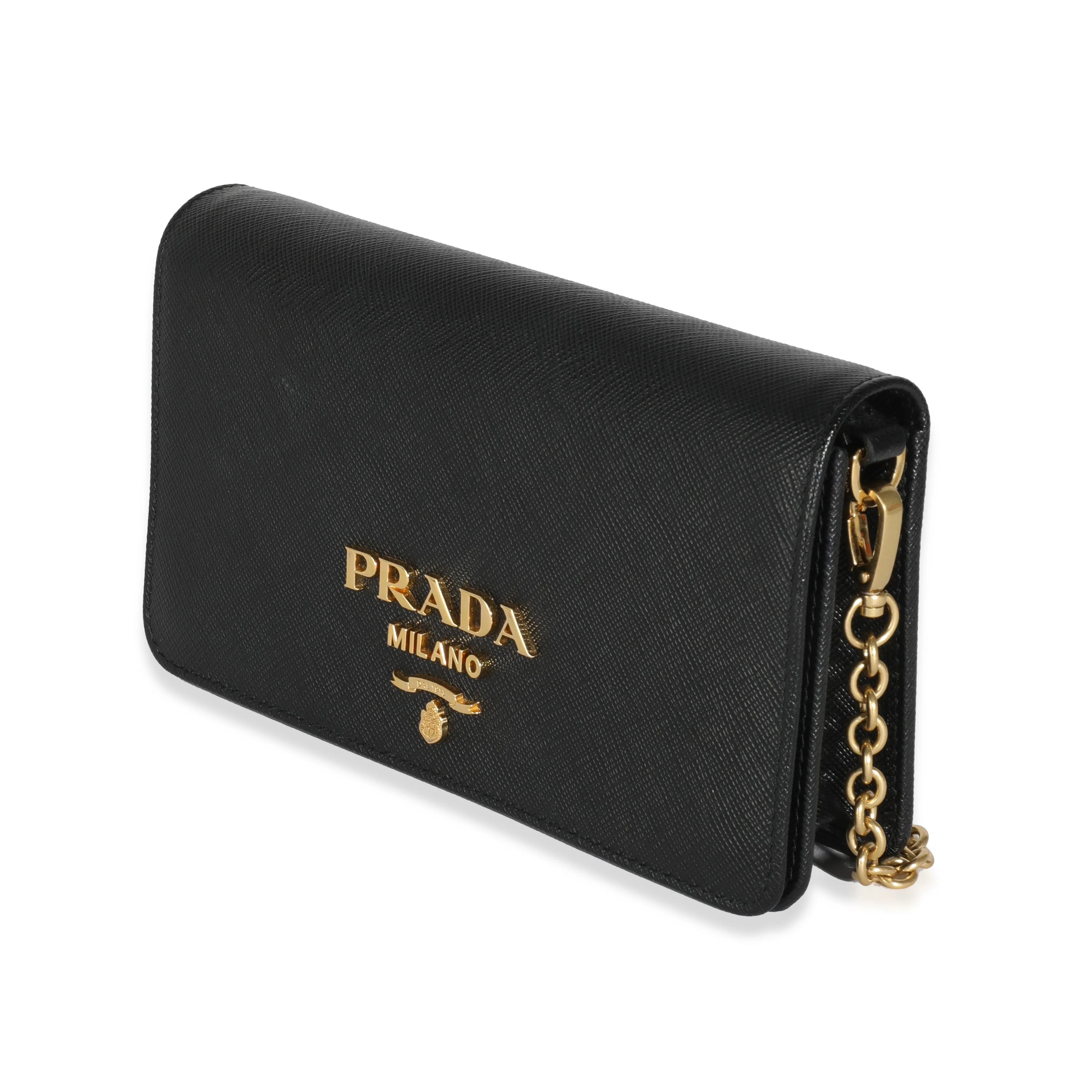 Black Saffiano Chain Wallet - Image 2