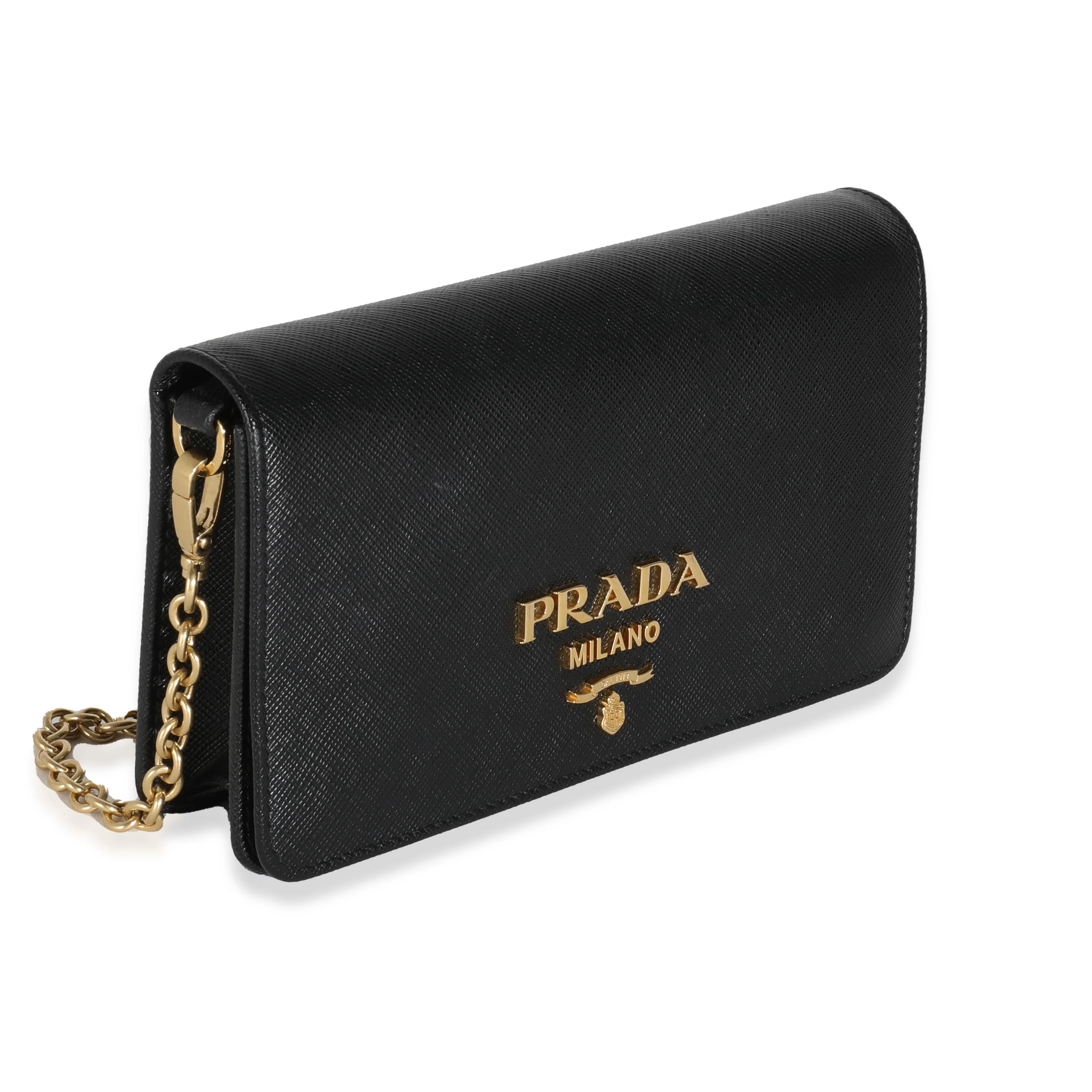 Black Saffiano Chain Wallet - Image 3