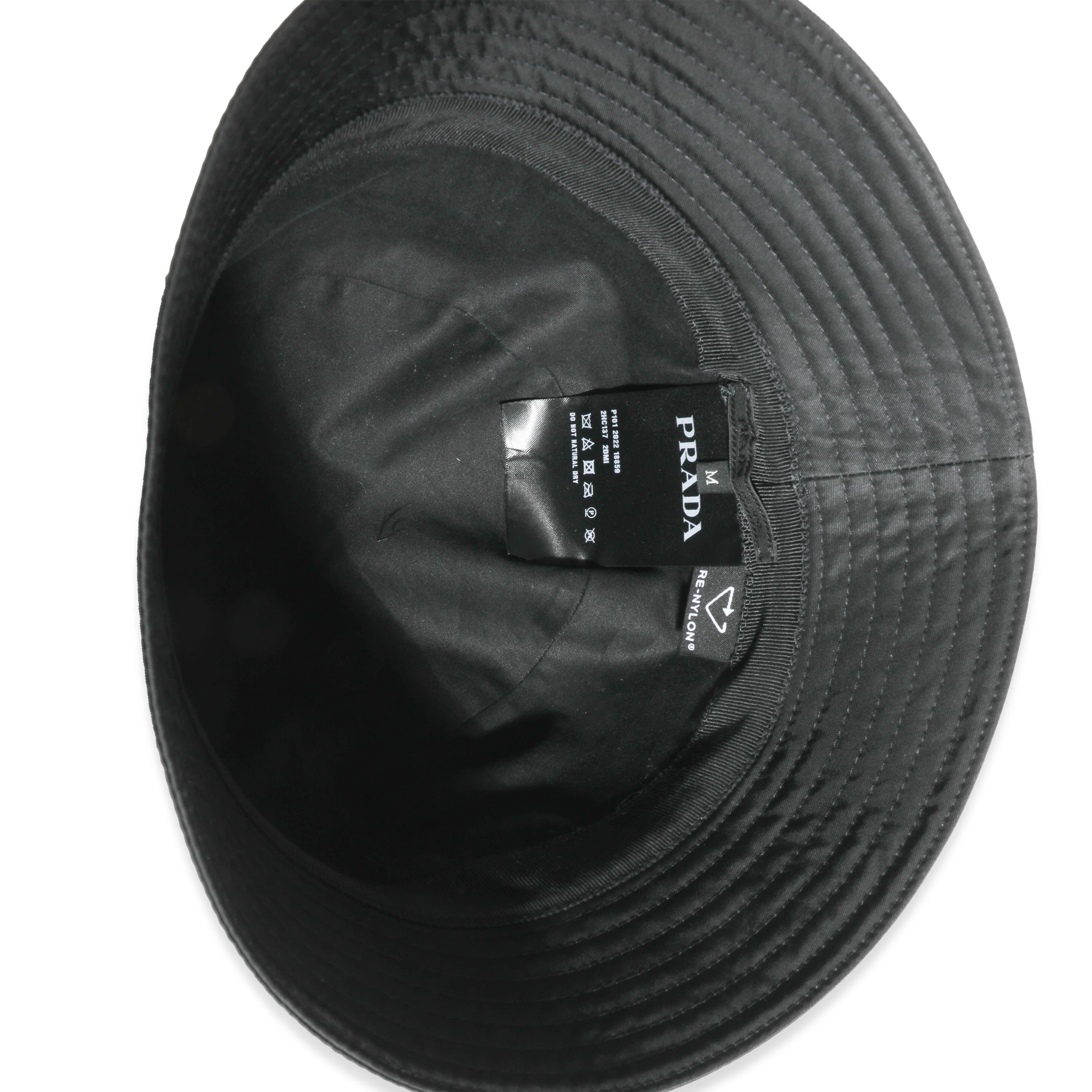 Black Re-Nylon Triangle Logo Bucket Hat M - Image 5
