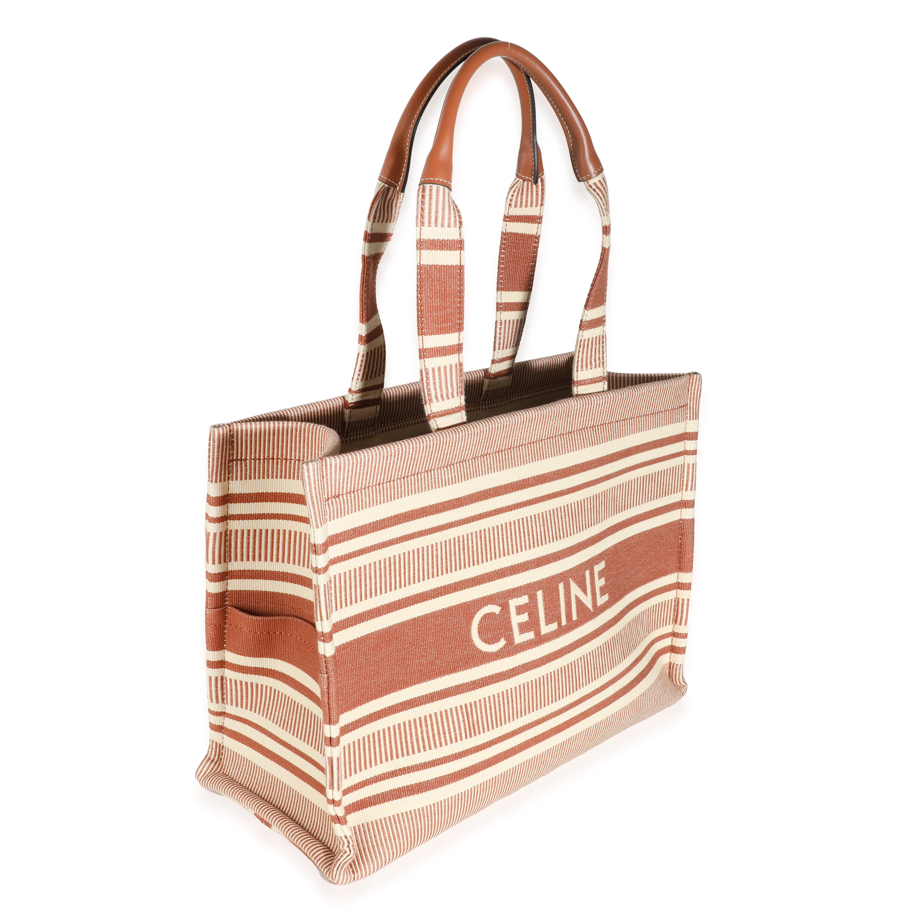 Sienna Striped Textile Large Cabas Thais - Image 3