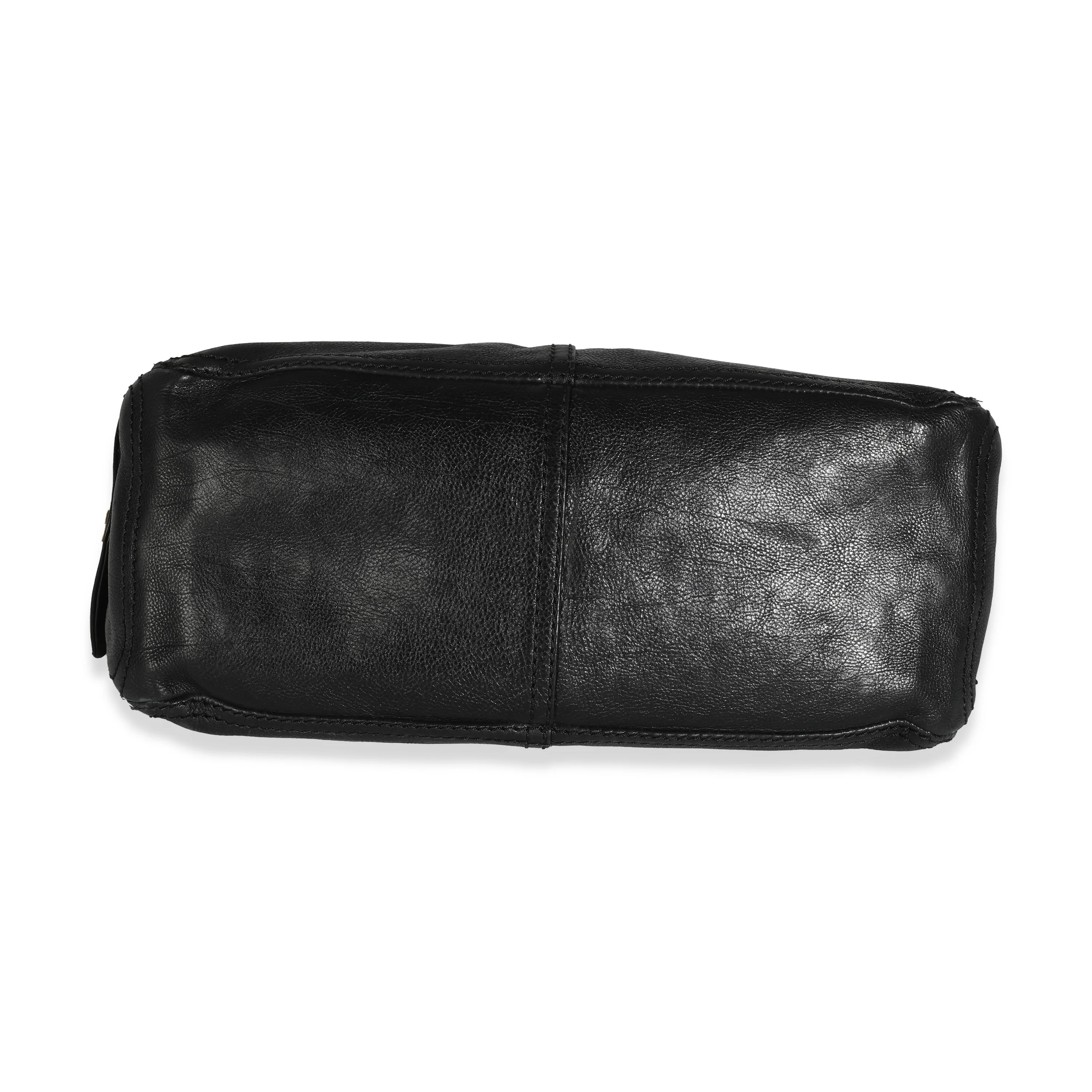 Vintage Black Leather Front Pocket Boogie Bag - Image 5